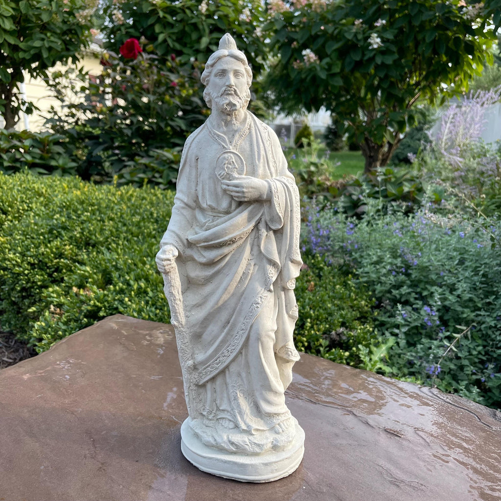 Saint Jude Garden Statue 16.5" Concrete Catholic Religious Patron Sculpture Yard Decor Gift