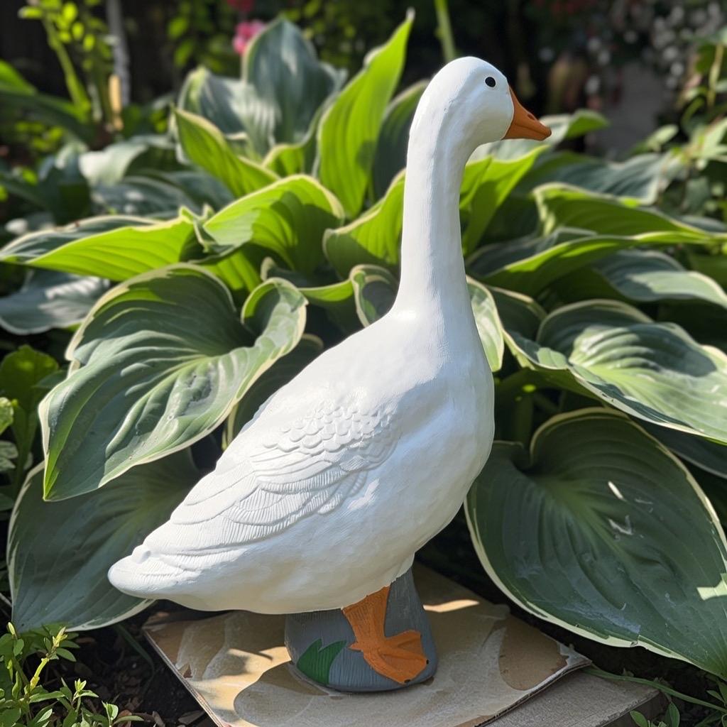 Concrete Lawn Goose Statue 23" Cement Goose For Sale