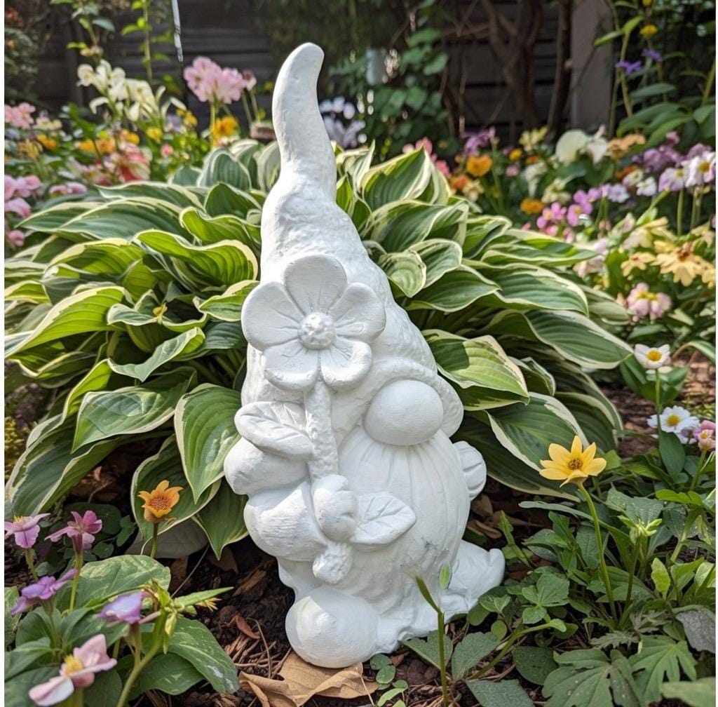Cement Garden Gnome 18" Concrete Gnomes For Sale Near Me