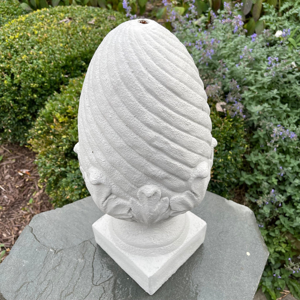 Concrete Acorn Water Fountain Topper 19 Inch Outdoor Garden Pond Finial Top Sculpture