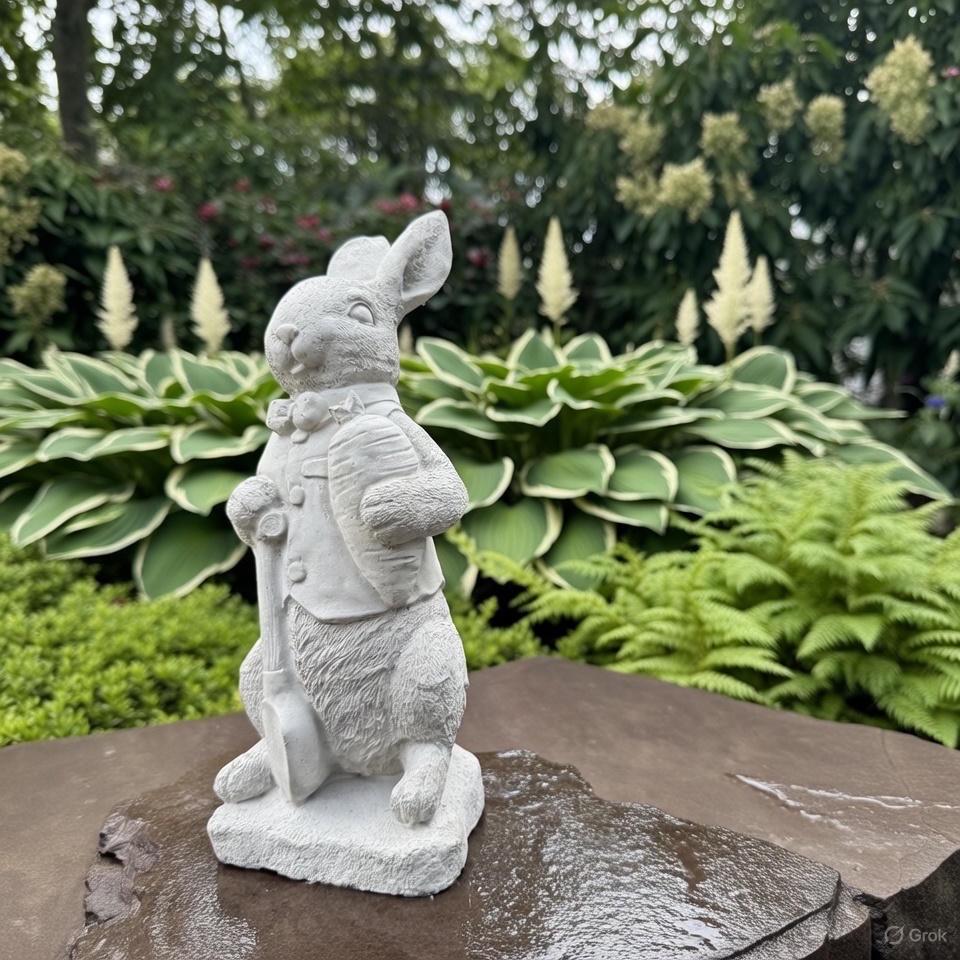 Peter Rabbit Statue 11" Beatrix Potter Garden Bunny Sculpture Outdoor Yard Decor Ornament