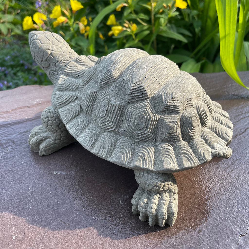 Concrete Turtle Garden Statue 10 Inch Outdoor Yard Art Decor Sculpture Lawn Ornament Gift
