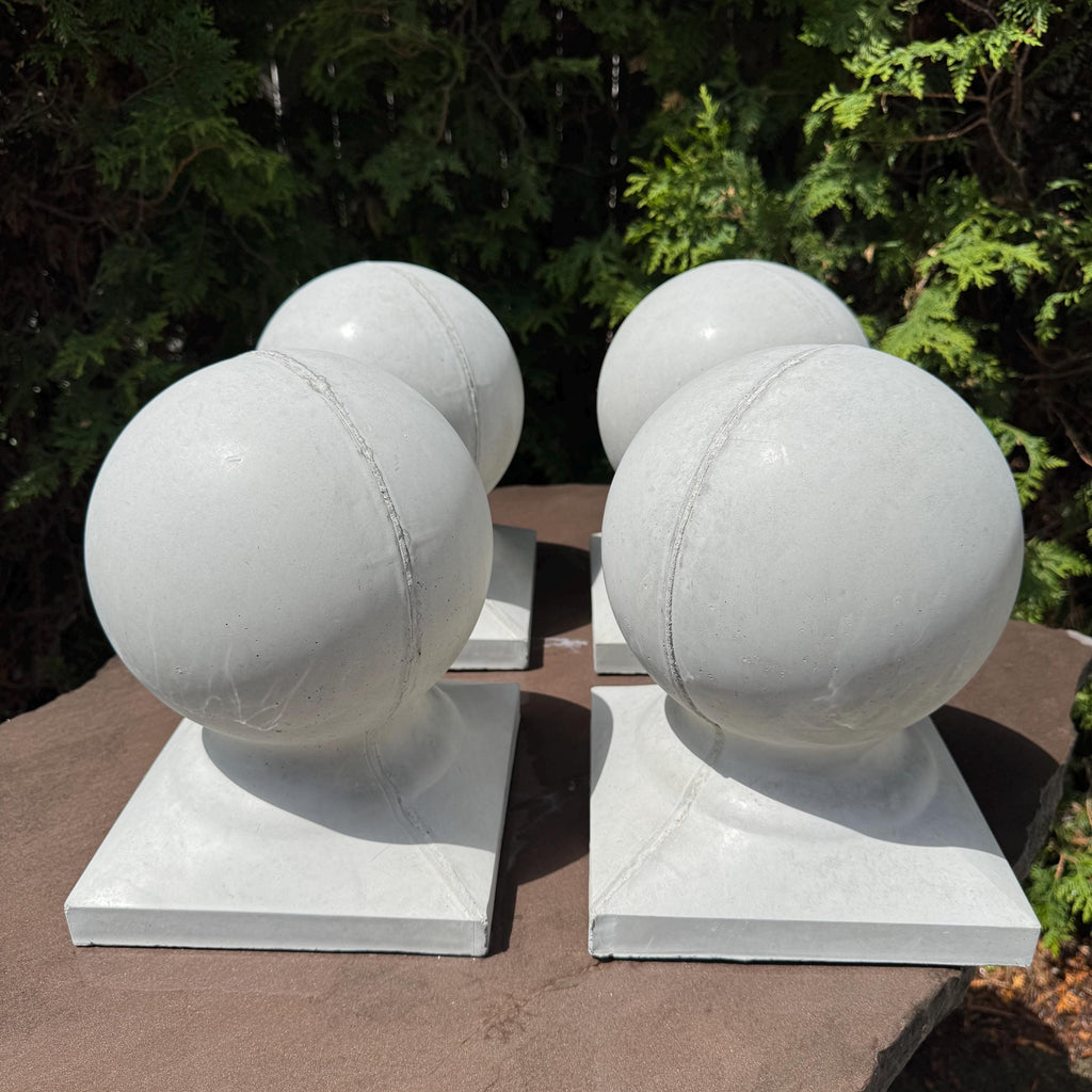 11 Inch Concrete Garden Ball Statue - Cement Sphere Architectural Yard Decor Ornament Lawn Art Gift