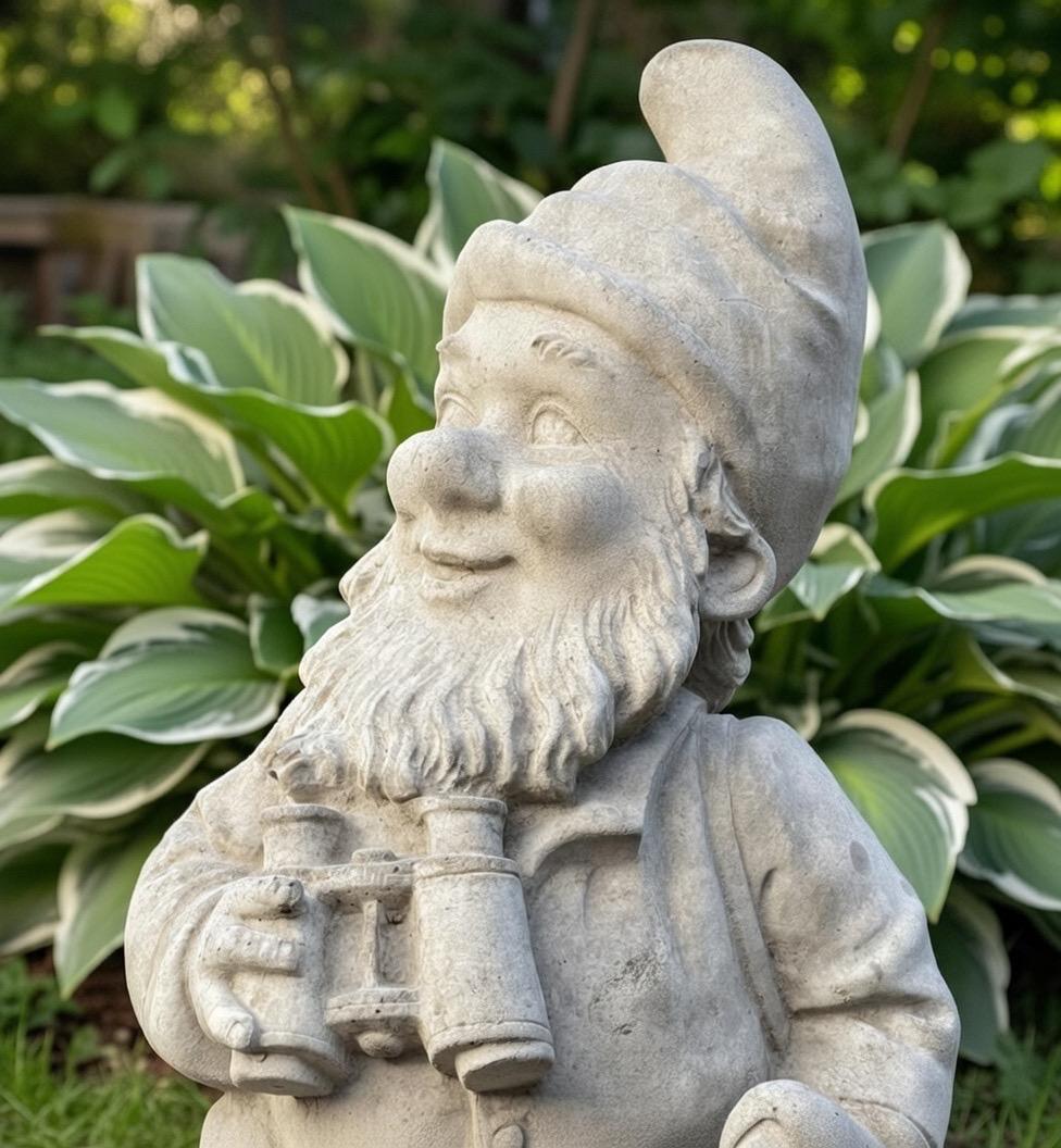 Large Concrete Gnomes 19" Unpainted Cement Garden Gnomes