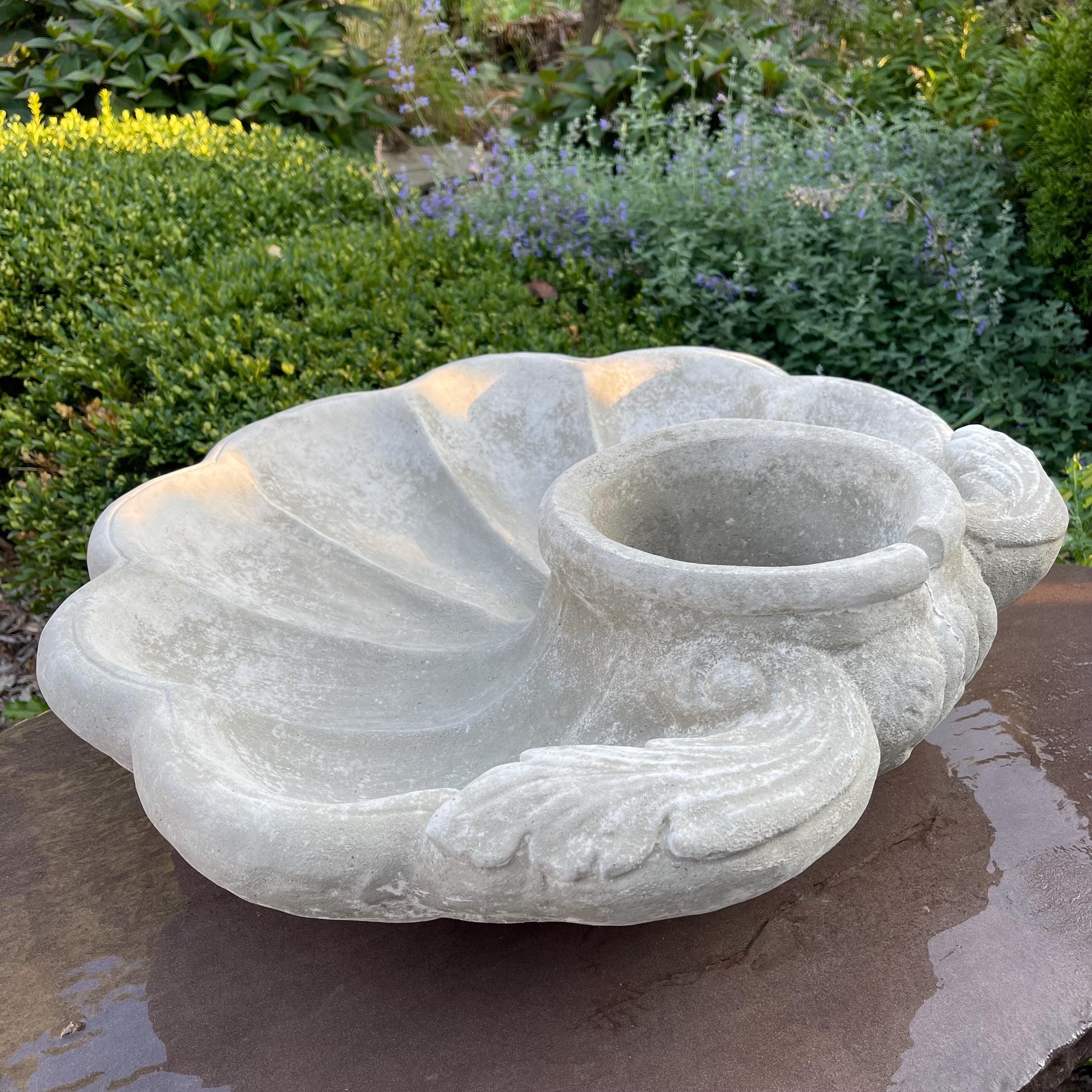 Concrete Fountain Bowl Replacement 23" Large Cement Bowl Fountain Basin