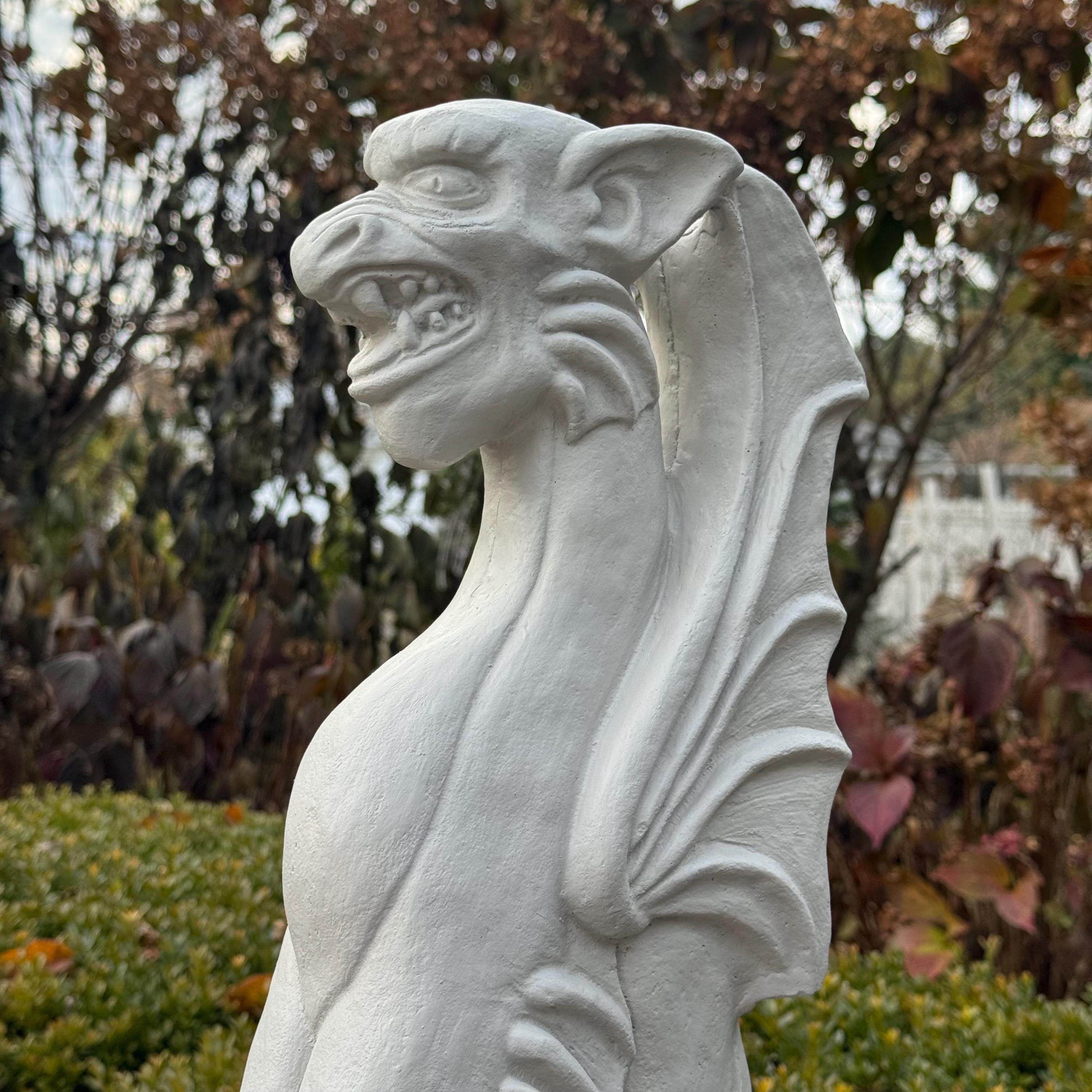 Gargoyle Statue - Concrete Garden Decor - Gothic Home and Patio Decoration