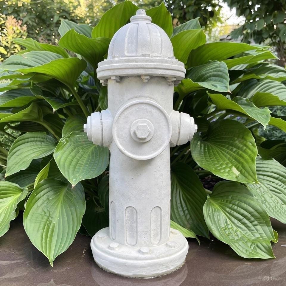 14 Inch Painted Concrete Fire Hydrant Dog Gift Pet Accessory Garden Yard Decor Lawn Ornament Sculpture