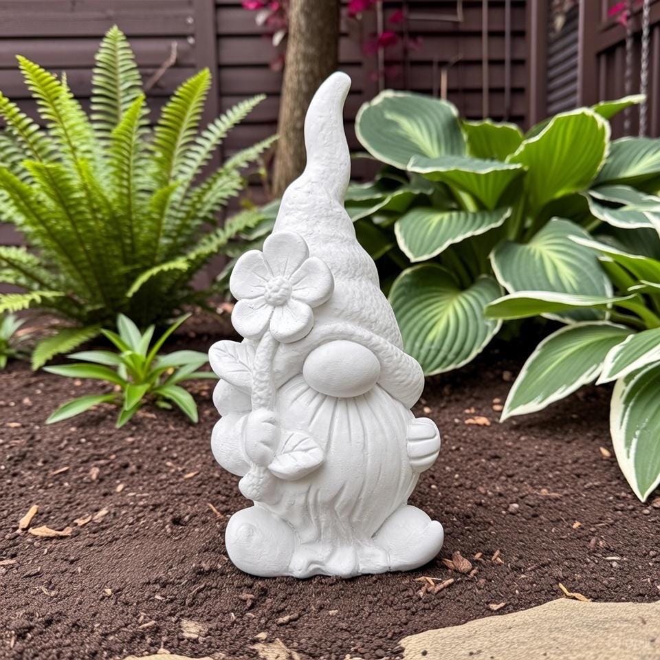 Cement Garden Gnome 18" Concrete Gnomes For Sale Near Me