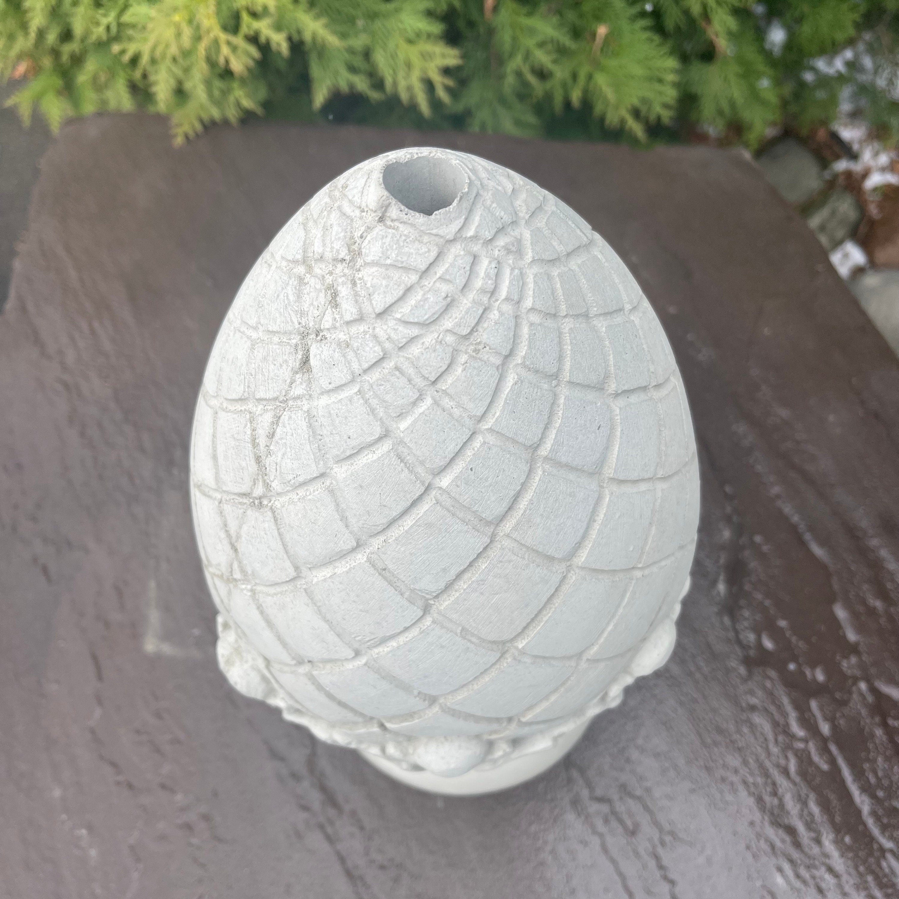 Concrete Artichoke Fountain Top: 13.5" Large Outdoor Garden Statue Cement Finial
