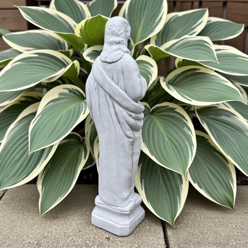 Sacred Heart Jesus Statue - 12 Inch Concrete Religious Garden Decor