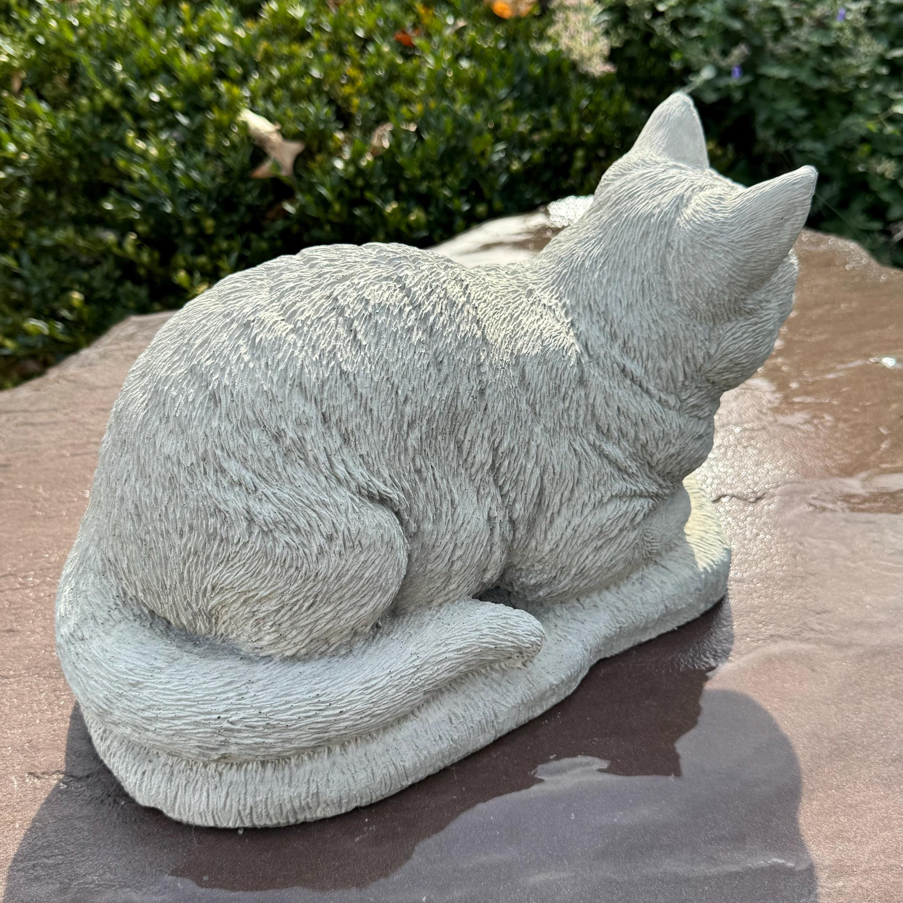 Cement Cat Statues Garden Decorations 14" Concrete Cat Statues For Sale