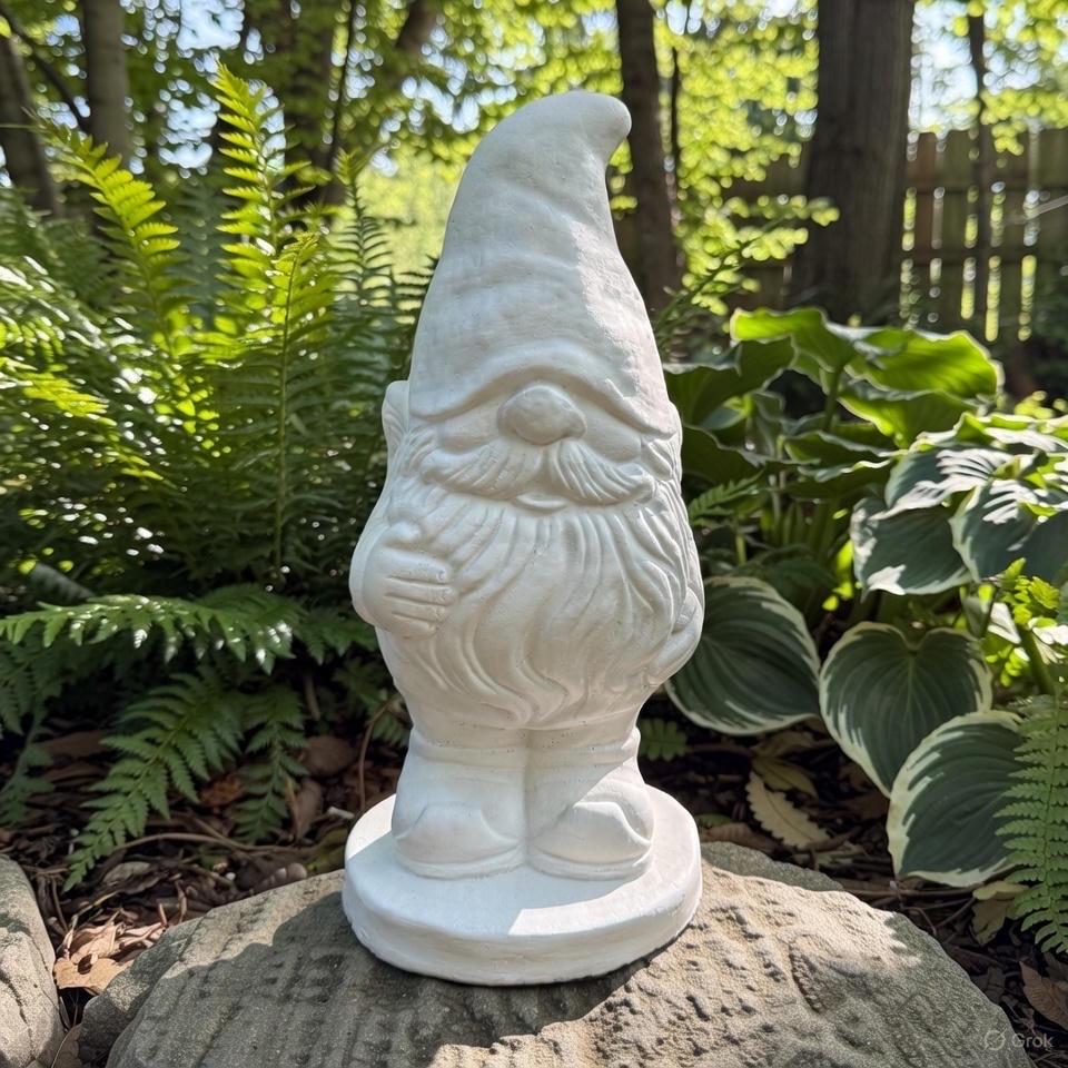 Concrete Gnome Statue For Garden 15" Cement Garden Gnome For Sale