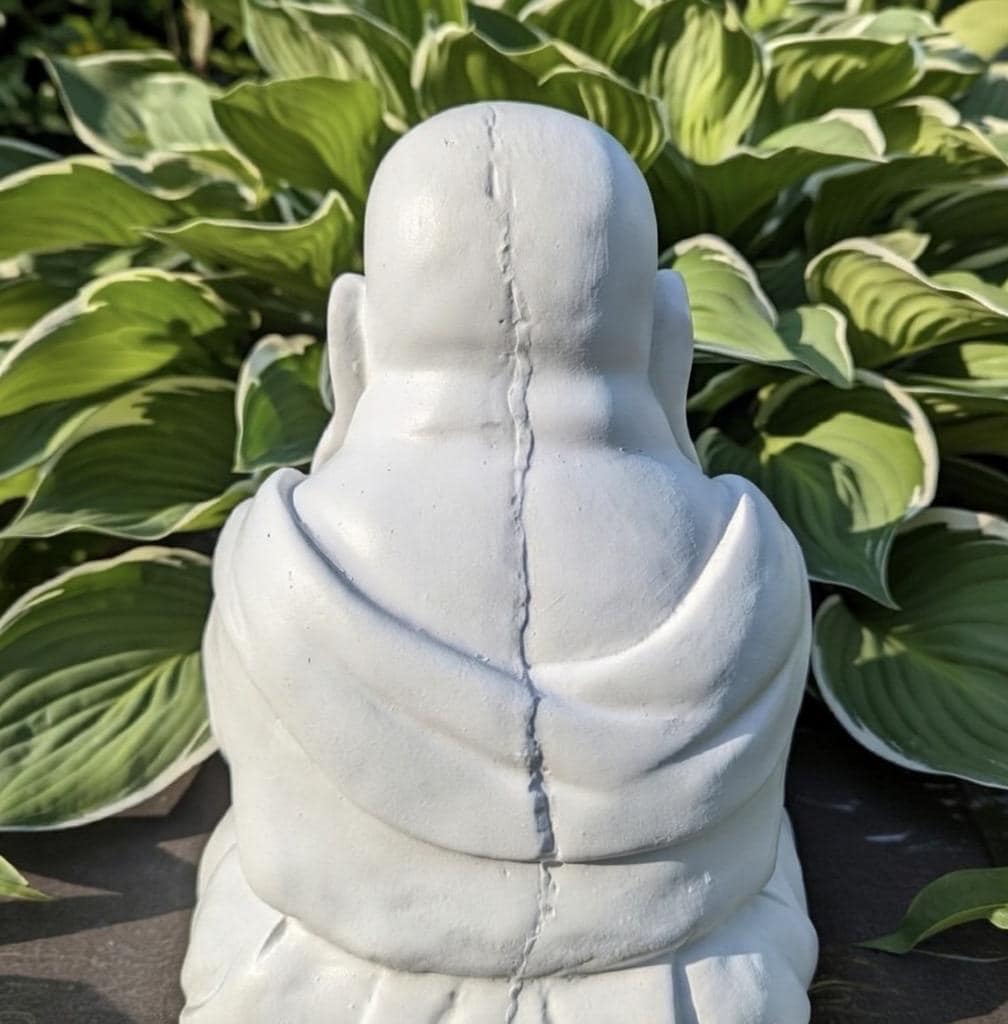 Concrete Sitting Buddha Statue 10" Zen Garden Statue Outdoor Cement