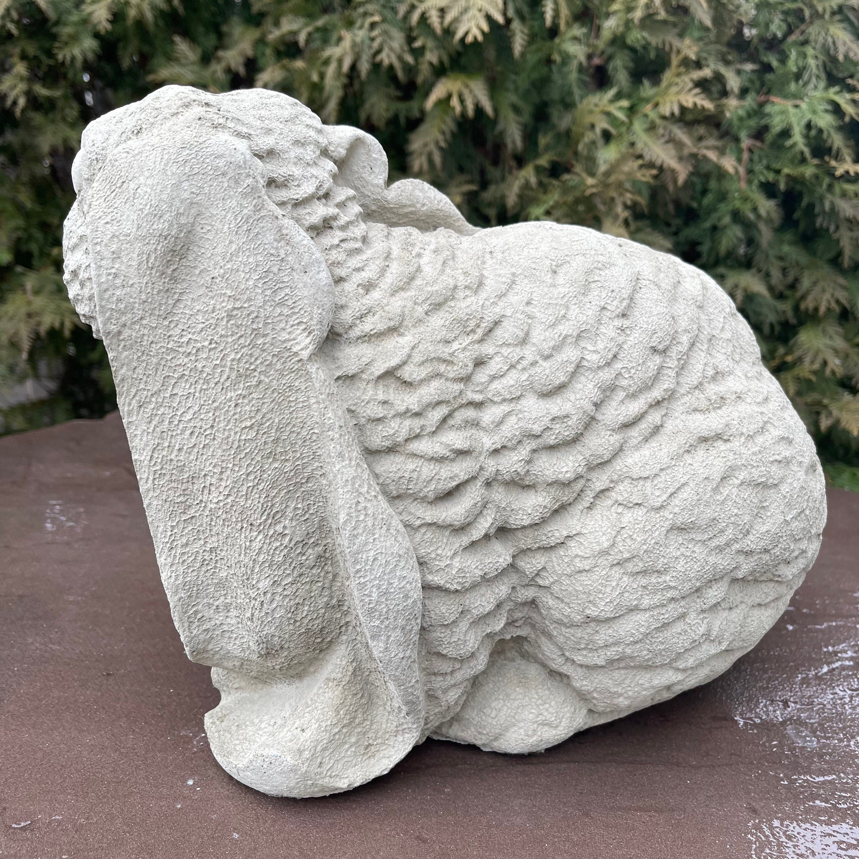 Large Concrete Bunny Rabbit Garden Sculpture 13"