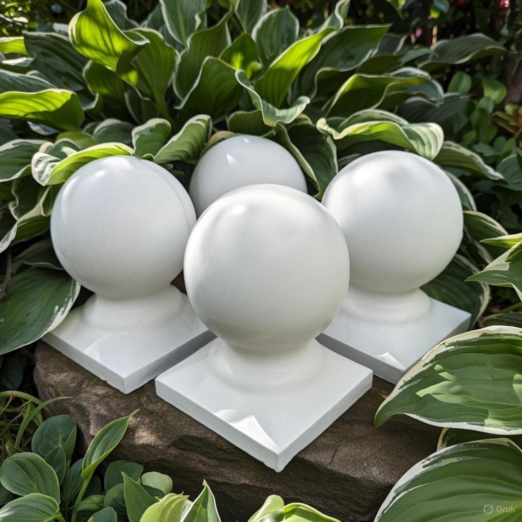 11 Inch Concrete Garden Ball Statue - Cement Sphere Architectural Yard Decor Ornament Lawn Art Gift