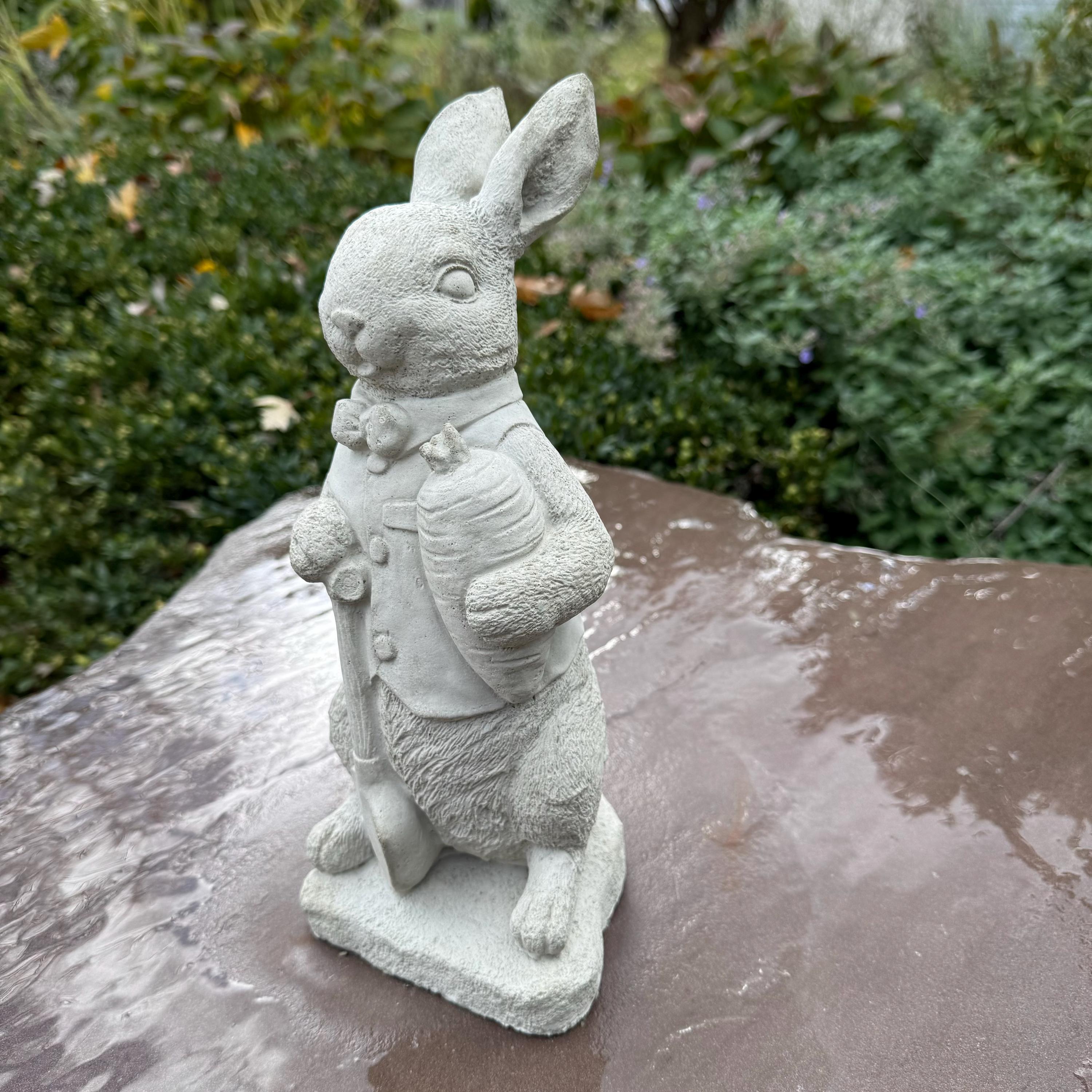 Peter Rabbit Statue 11" Beatrix Potter Garden Bunny Sculpture Outdoor Yard Decor Ornament