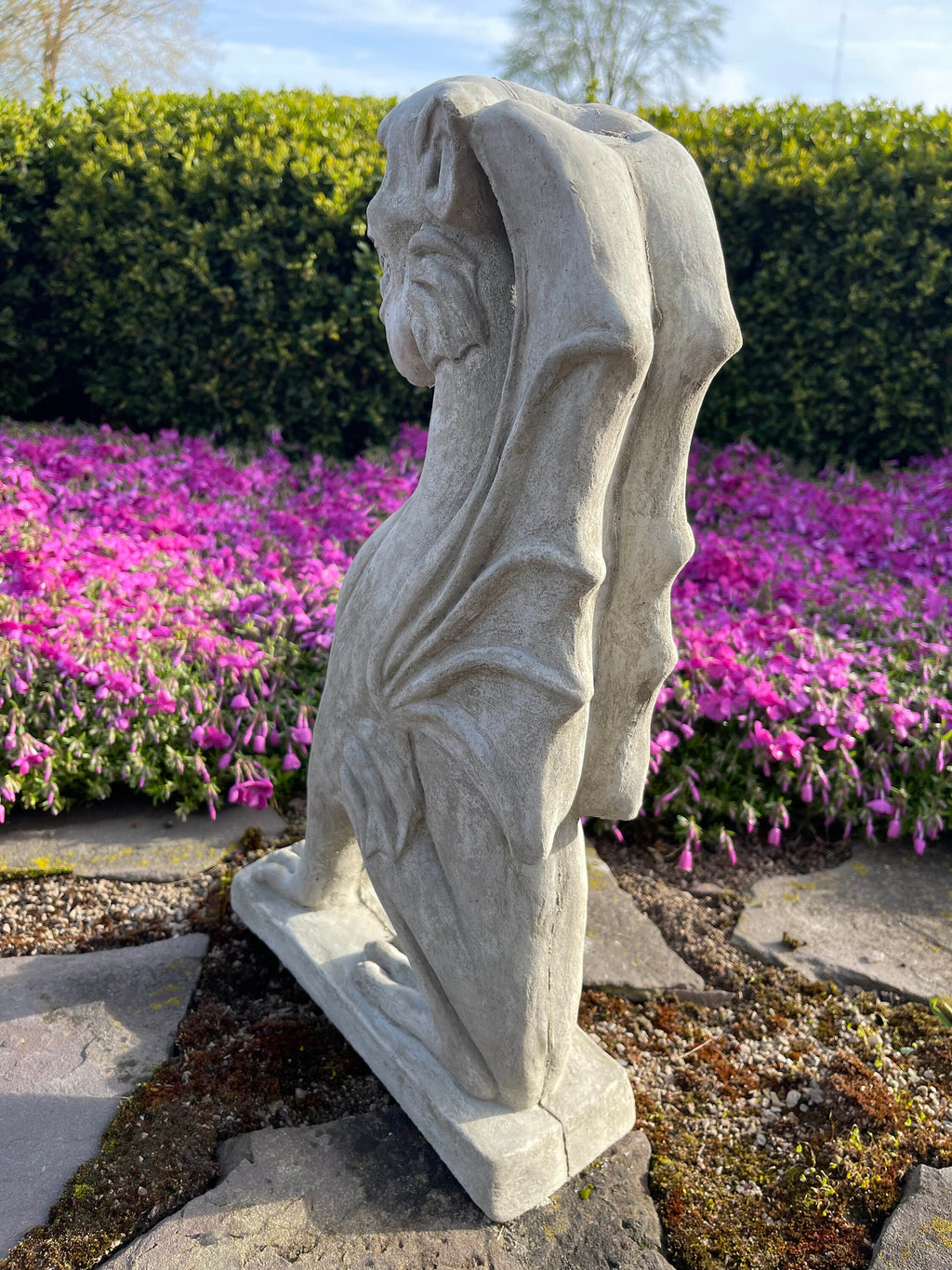 Large Concrete Gargoyle Statue 18" Griffin Gothic Garden Decor Yard Art Sculpture Ornament