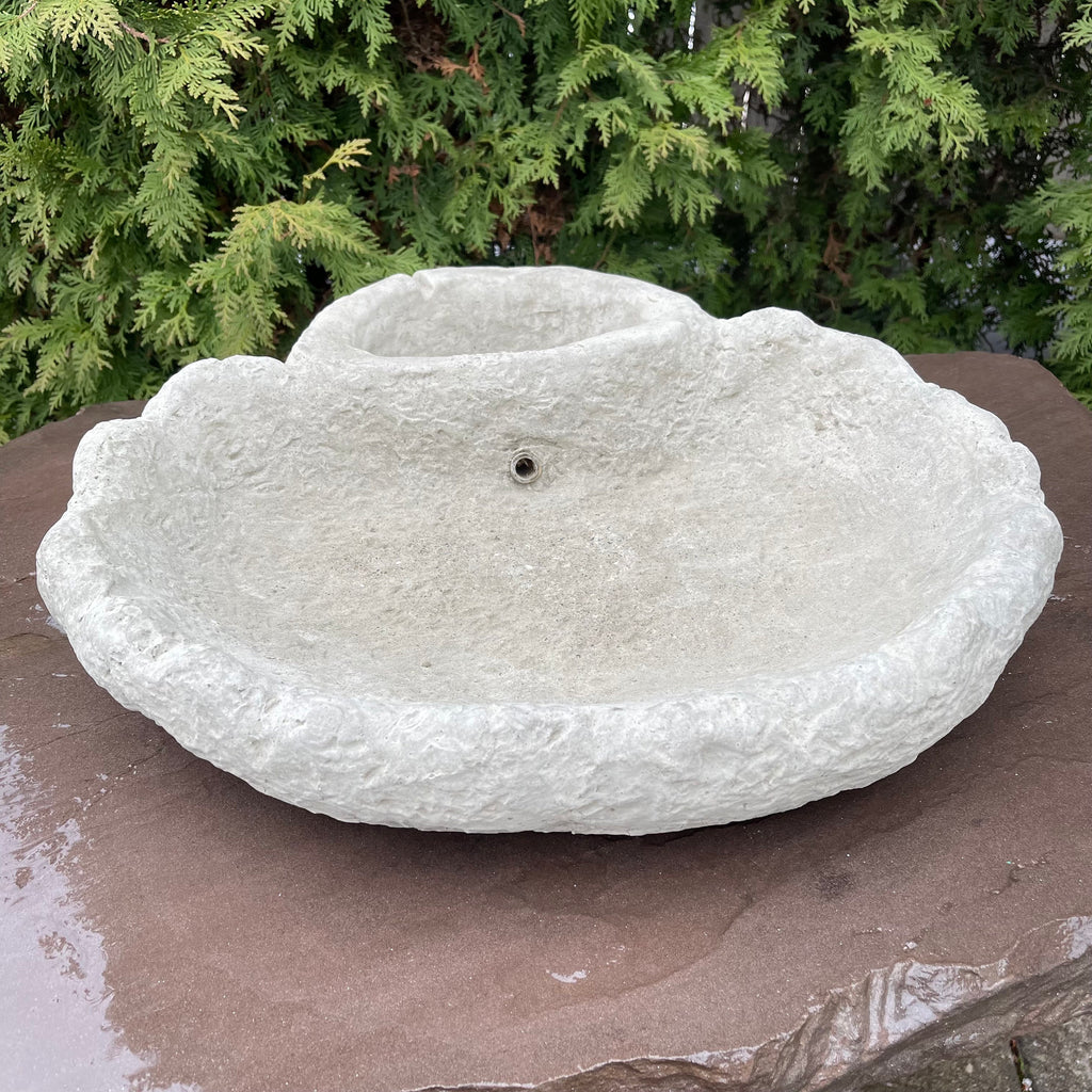 20 Inch Concrete Fountain Bowl - Replacement Basin for Outdoor Water Features