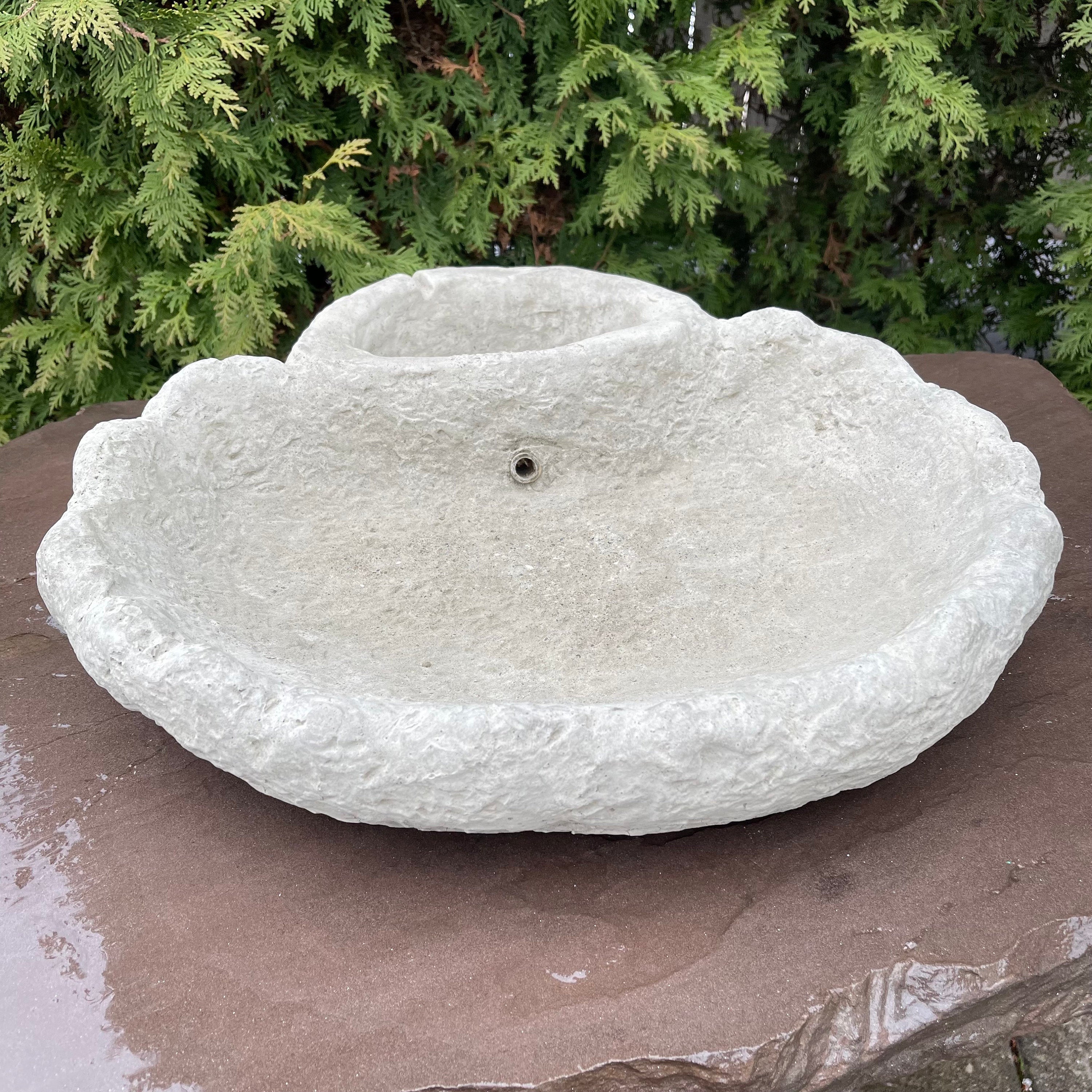 20 Inch Concrete Fountain Bowl - Replacement Basin for Outdoor Water Features