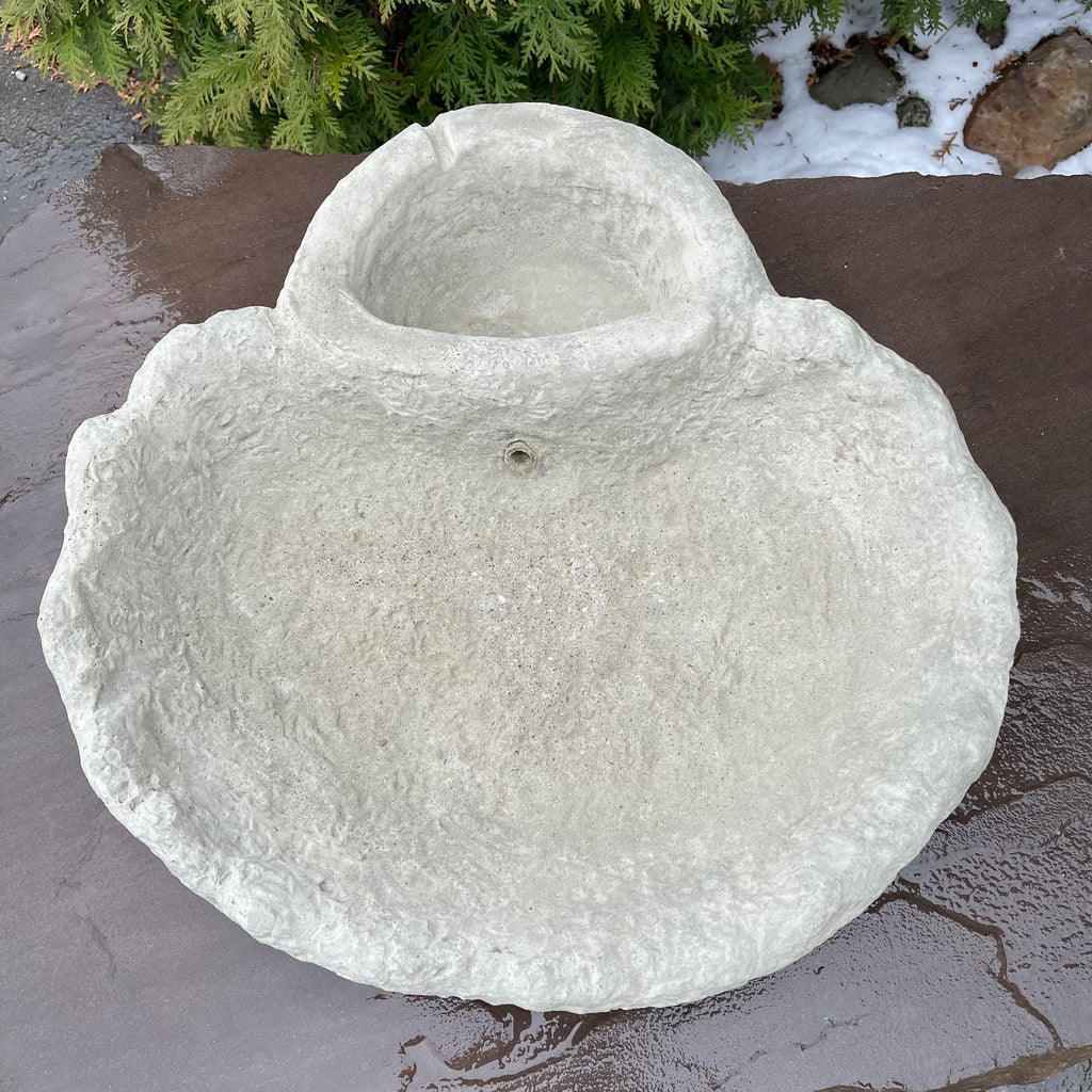 20 Inch Concrete Fountain Bowl - Replacement Basin for Outdoor Water Features