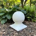 Concrete Ball Garden Statue: 11 Inch Painted Cement Sphere Finial Capstone Pier Cap Yard Decor Sculpture