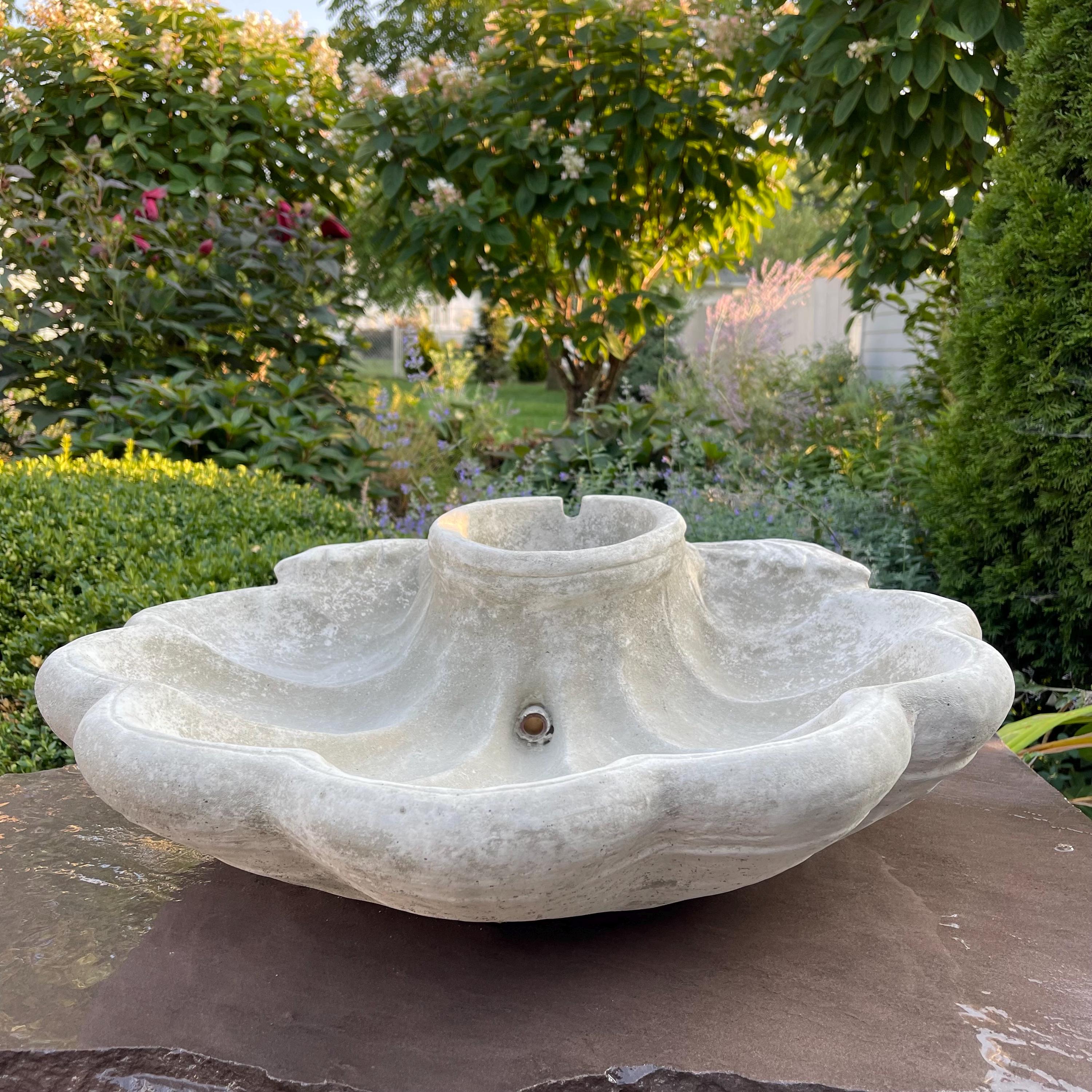 Concrete Fountain Bowl Replacement 23" Large Cement Bowl Fountain Basin