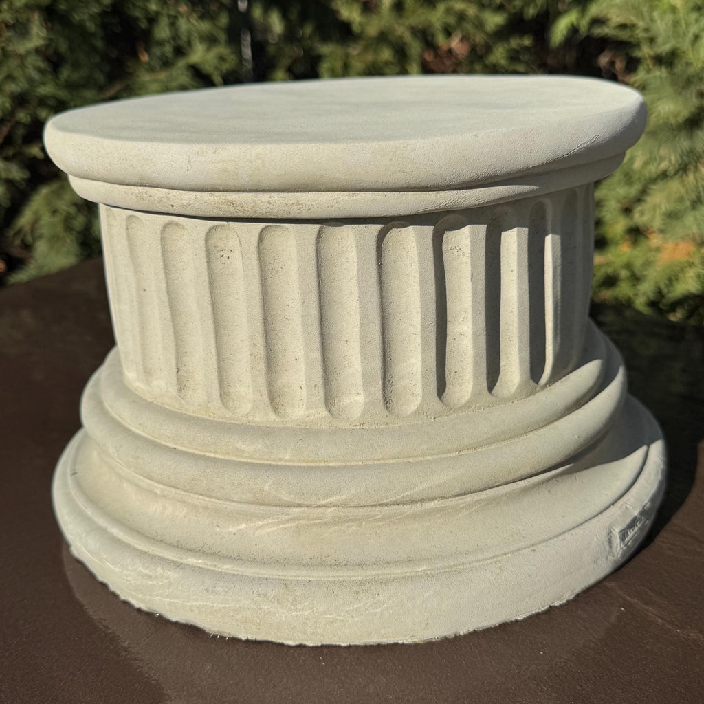 Concrete Plant Stand 10.25" Garden Pedestal for Statues Birdbath Base Outdoor Yard Decor Display