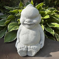 Concrete Alien Statue 14" Mythological Creature Garden Sculpture Outdoor Yard Decor Sci-Fi Art Gift