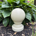 Hand-Painted Concrete Garden Ball Statue – 12 Inch Capstone Finial