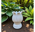 Concrete Tulip Fountain Finial Statue 10.5" Unique Pond Water Spitter Replacement Part