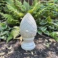 Concrete Artichoke Fountain Top: 13.5" Large Outdoor Garden Statue Cement Finial