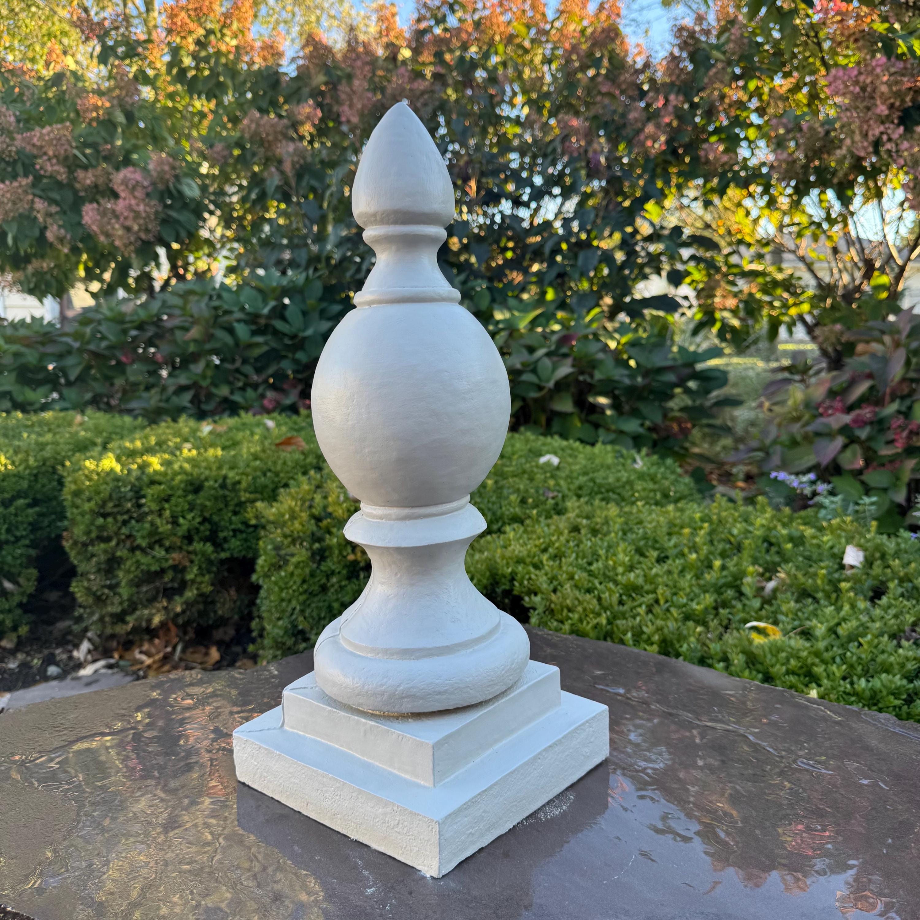 20" Handmade Concrete Painted Finial Home Decor Garden Sculpture Wedding Gift For Her Yard Art Ornament