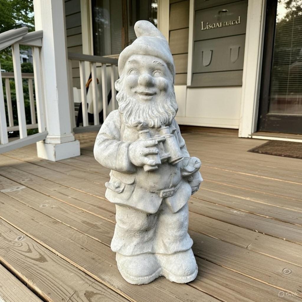 Large Concrete Gnomes 19" Unpainted Cement Garden Gnomes