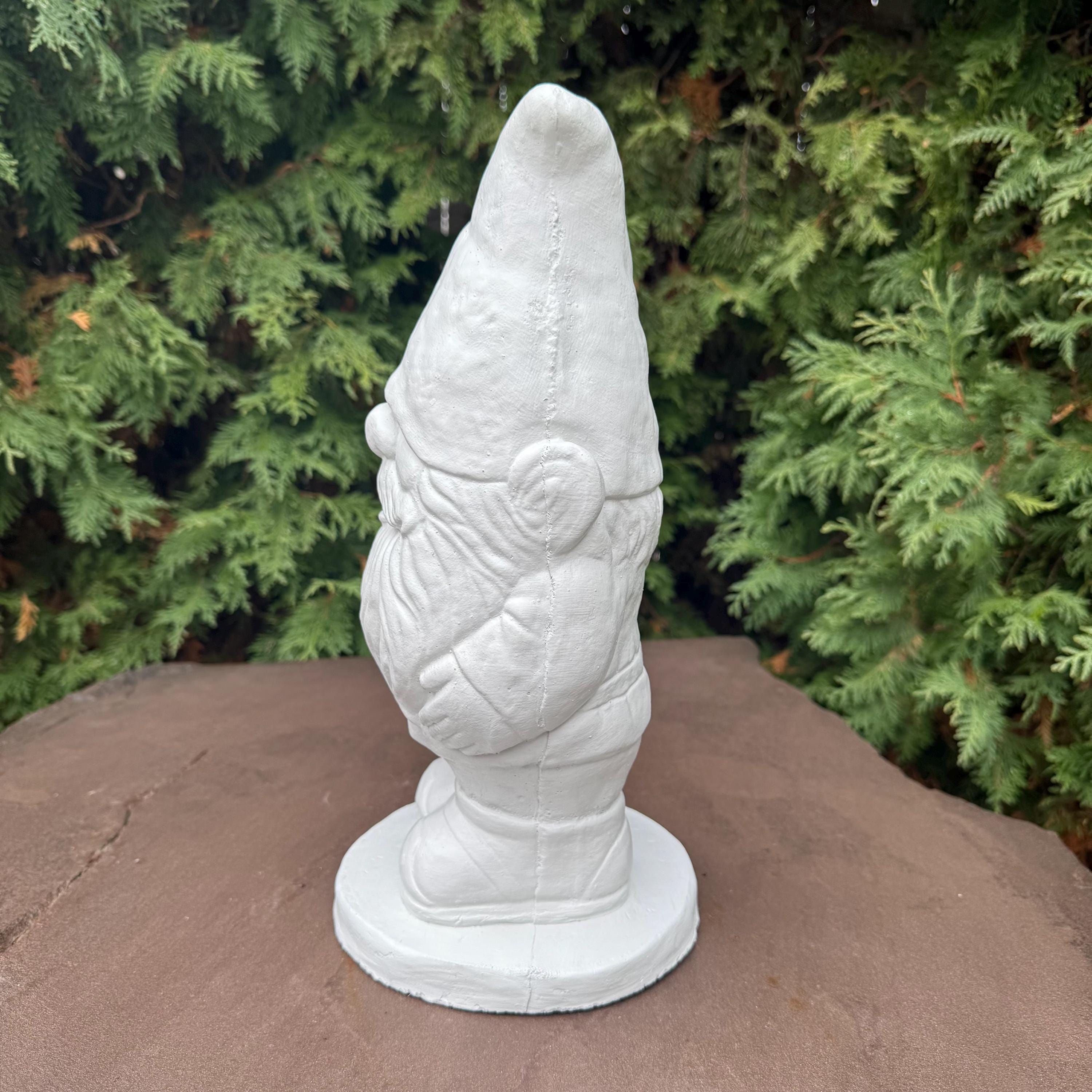 Concrete Gnome Statue For Garden 15" Cement Garden Gnome For Sale