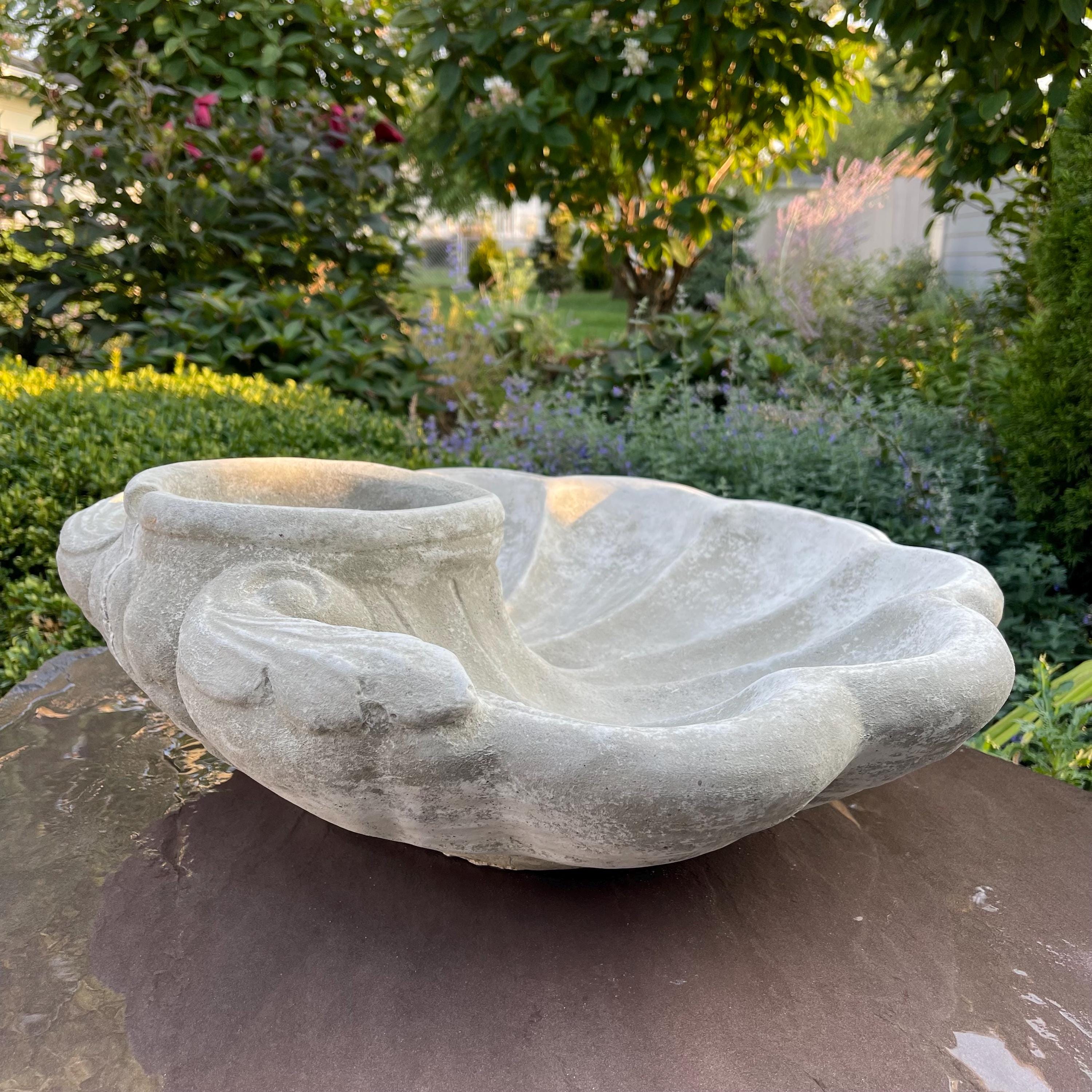 Concrete Fountain Bowl Replacement 23" Large Cement Bowl Fountain Basin