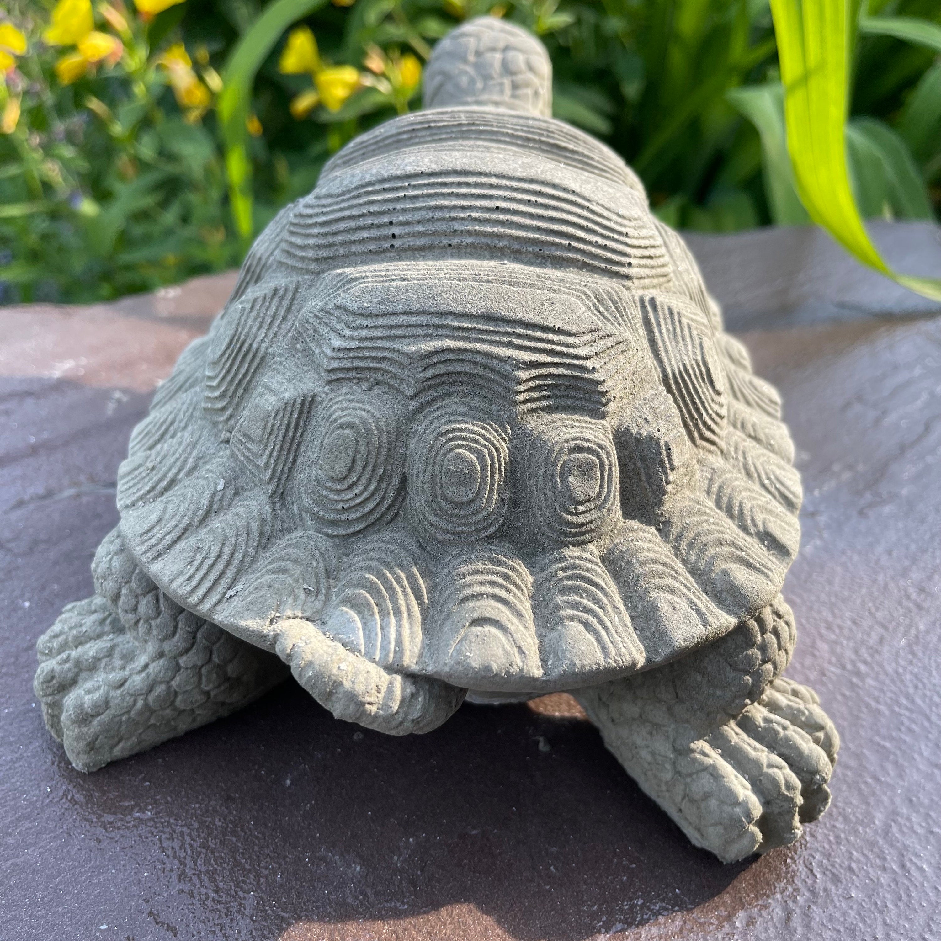 Concrete Turtle Garden Statue 10 Inch Outdoor Yard Art Decor Sculpture Lawn Ornament Gift