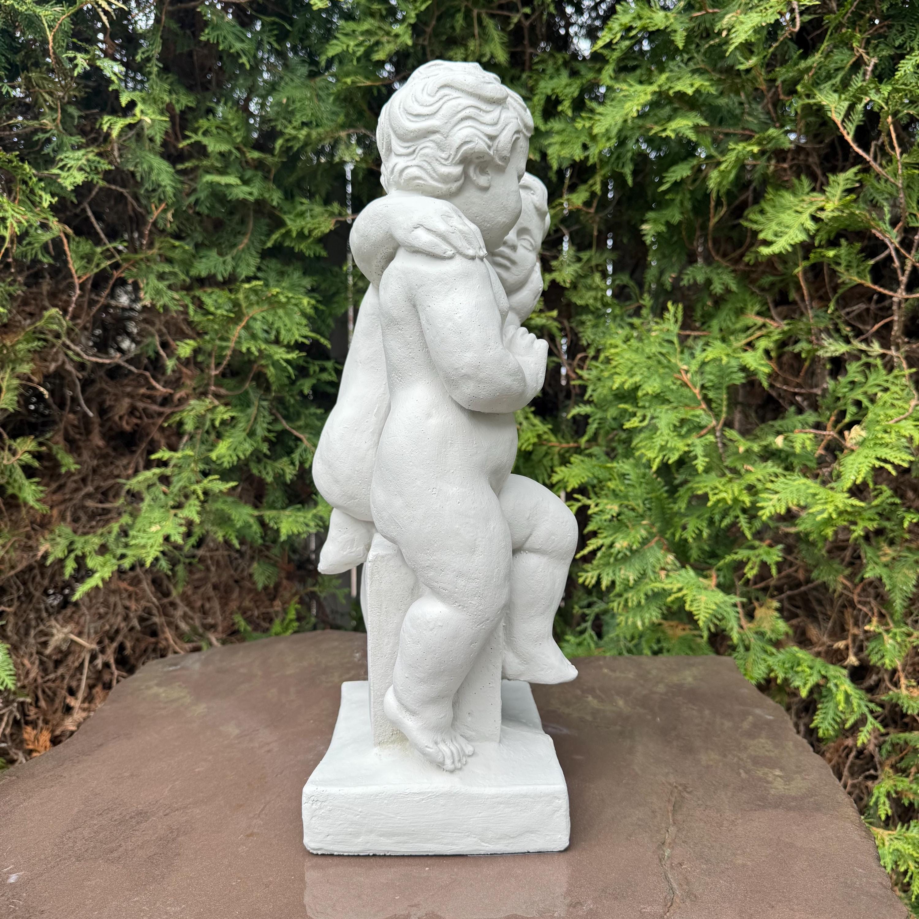 Replacement Concrete Fountain Topper 20" Cement Pond Spitter Fountain Classic Children Boy