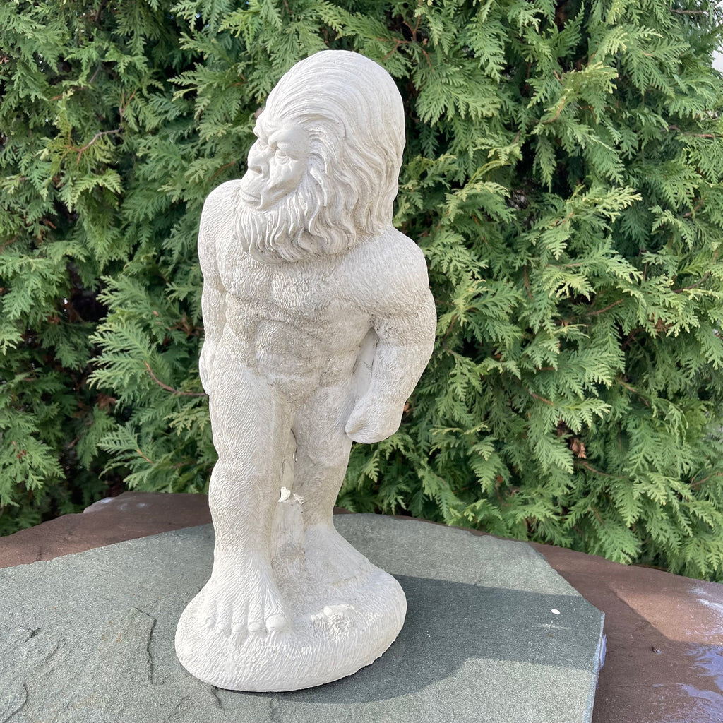 Cement Bigfoot Garden Statue 17 Inch Concrete Sasquatch Outdoor Yard Sculpture Lawn Ornament Decor Gift