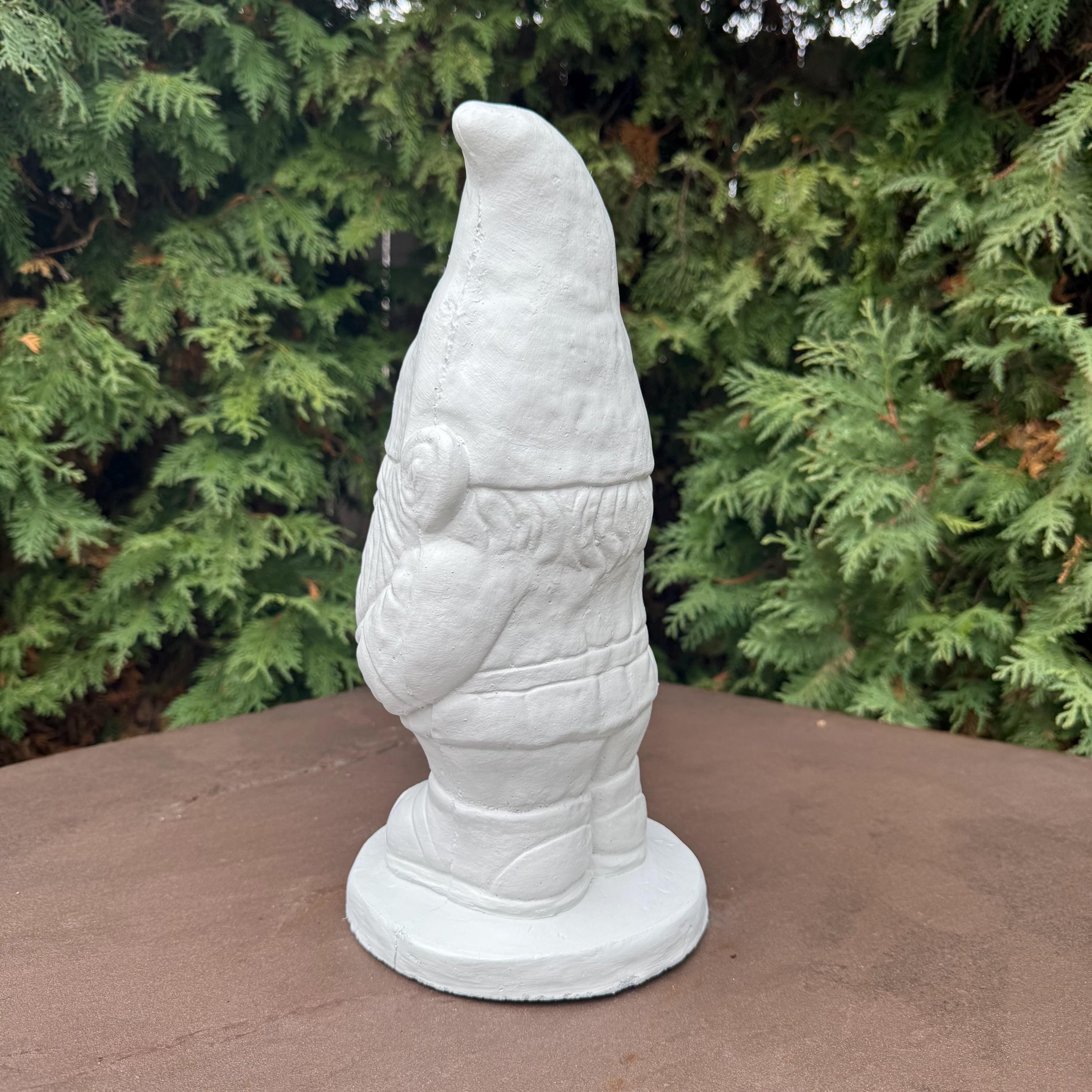 Concrete Gnome Statue For Garden 15" Cement Garden Gnome For Sale
