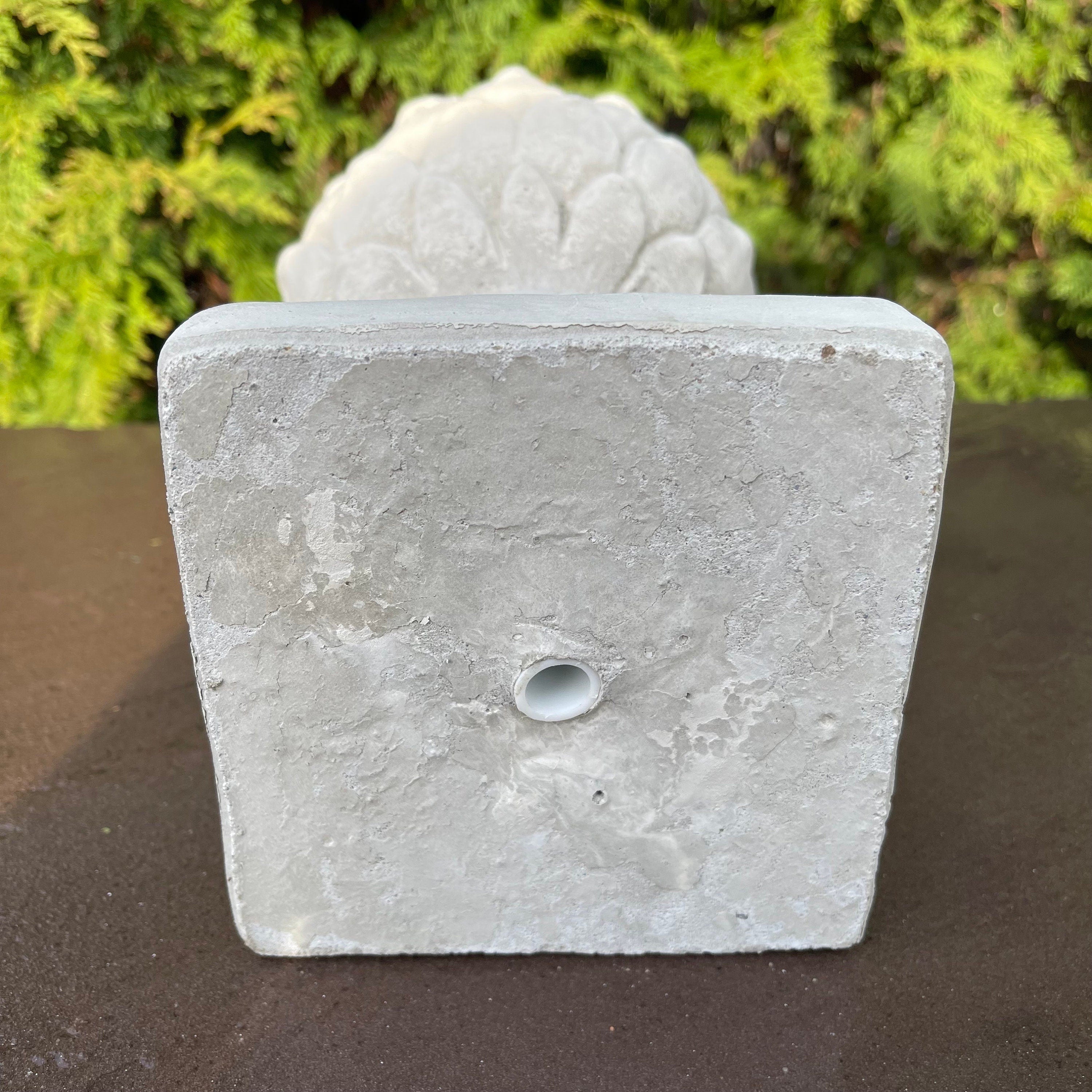 Concrete Artichoke Finial Fountain Top 14.5" Outdoor Garden Statue Sculpture Yard Ornament