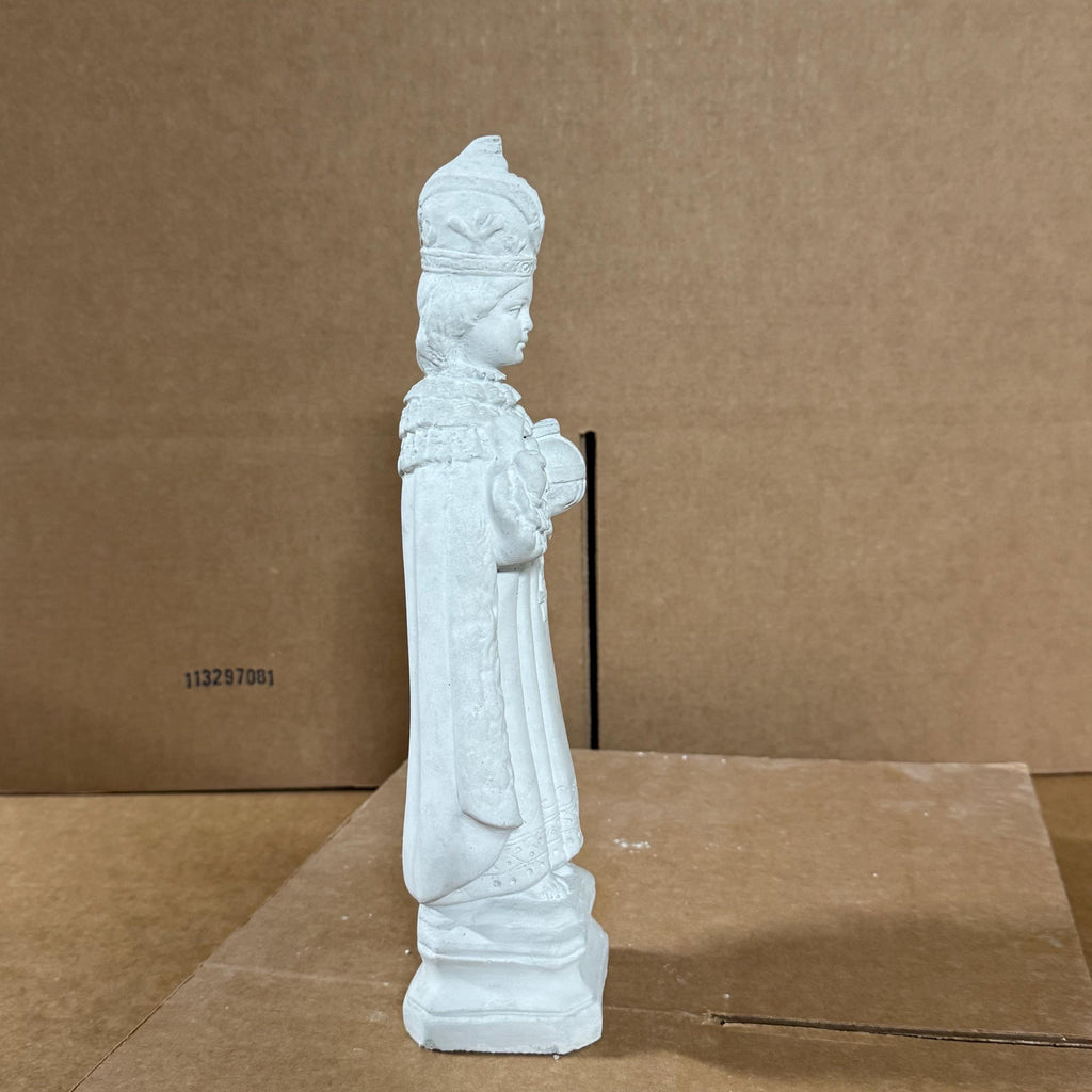 12 Inch Infant of Prague Statue - Outdoor Concrete Jesus Garden Catholic Religious Shrine Gift