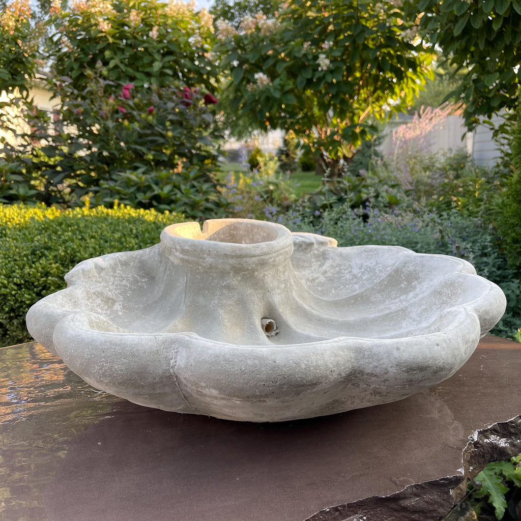 Concrete Fountain Bowl Replacement 23" Large Cement Bowl Fountain Basin