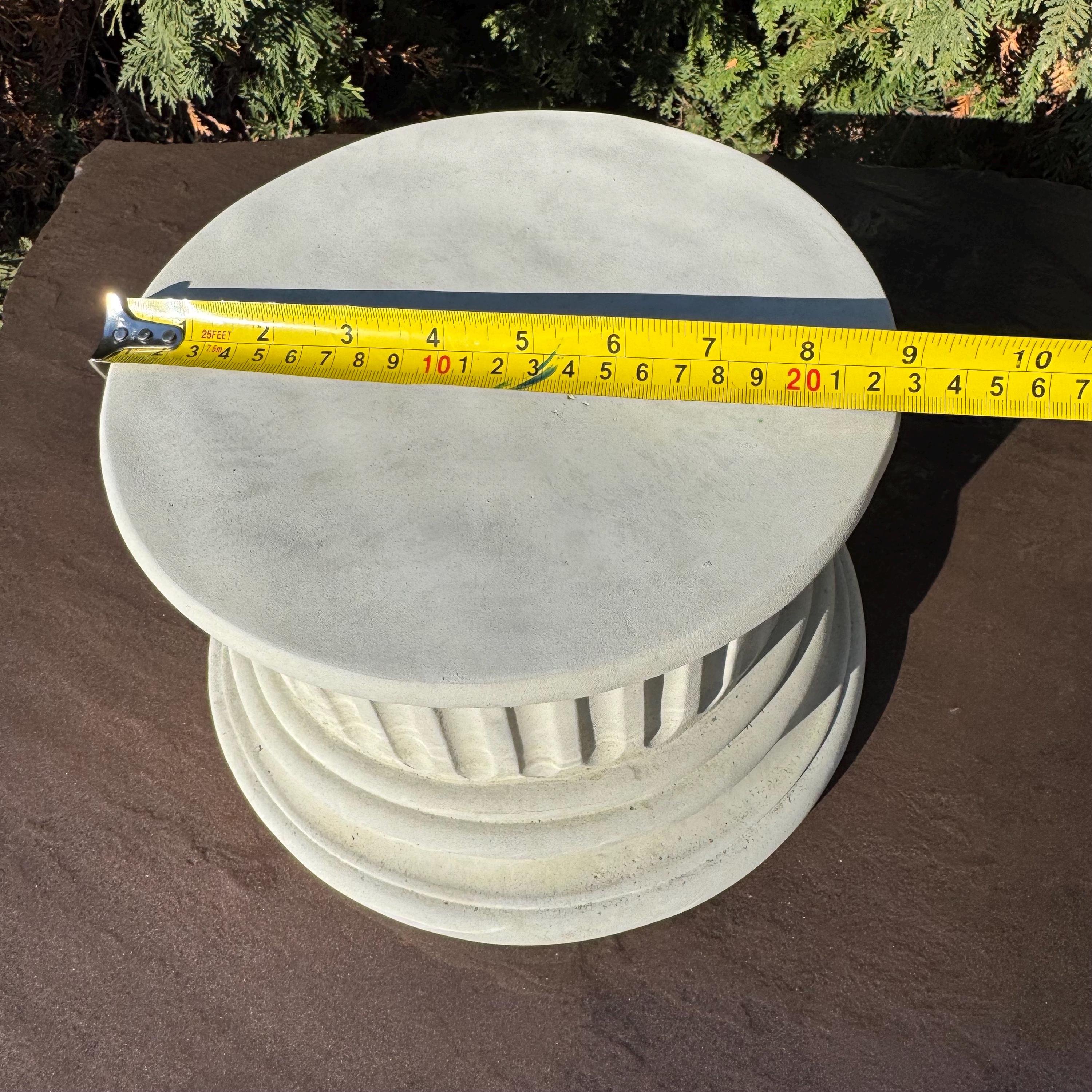 Concrete Plant Stand 10.25" Garden Pedestal for Statues Birdbath Base Outdoor Yard Decor Display