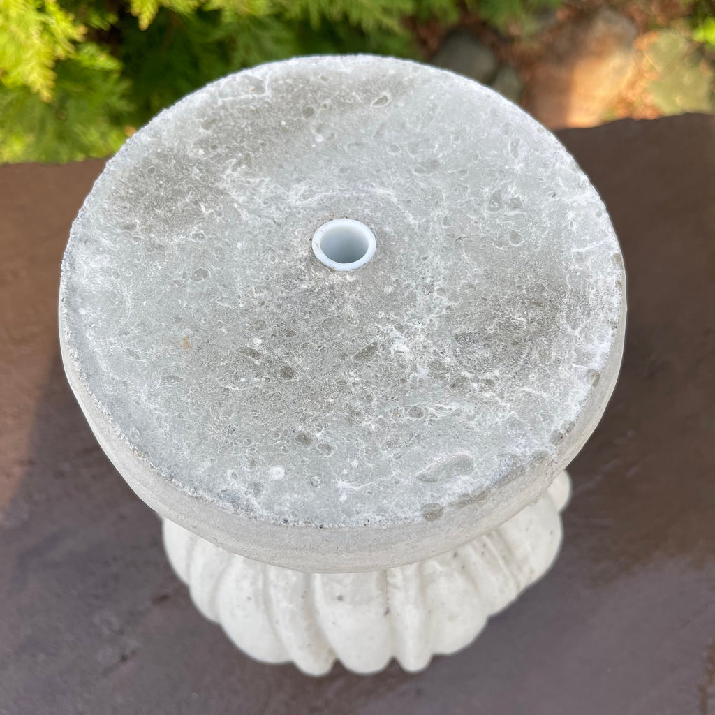 Concrete Fountain Top 10.5" Cement Fountain Topper / Tulip Style Replacement Pond Spitter
