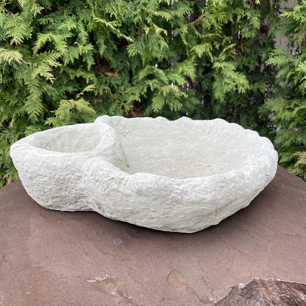 20 Inch Concrete Fountain Bowl - Replacement Basin for Outdoor Water Features