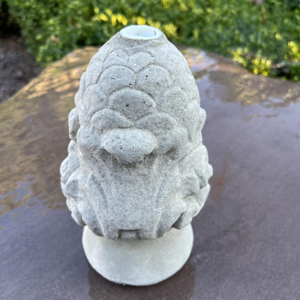 Replacement Fountain Topper 7.5" Cement Water Fountain Top / Concrete Pond Spitter Finial Statue