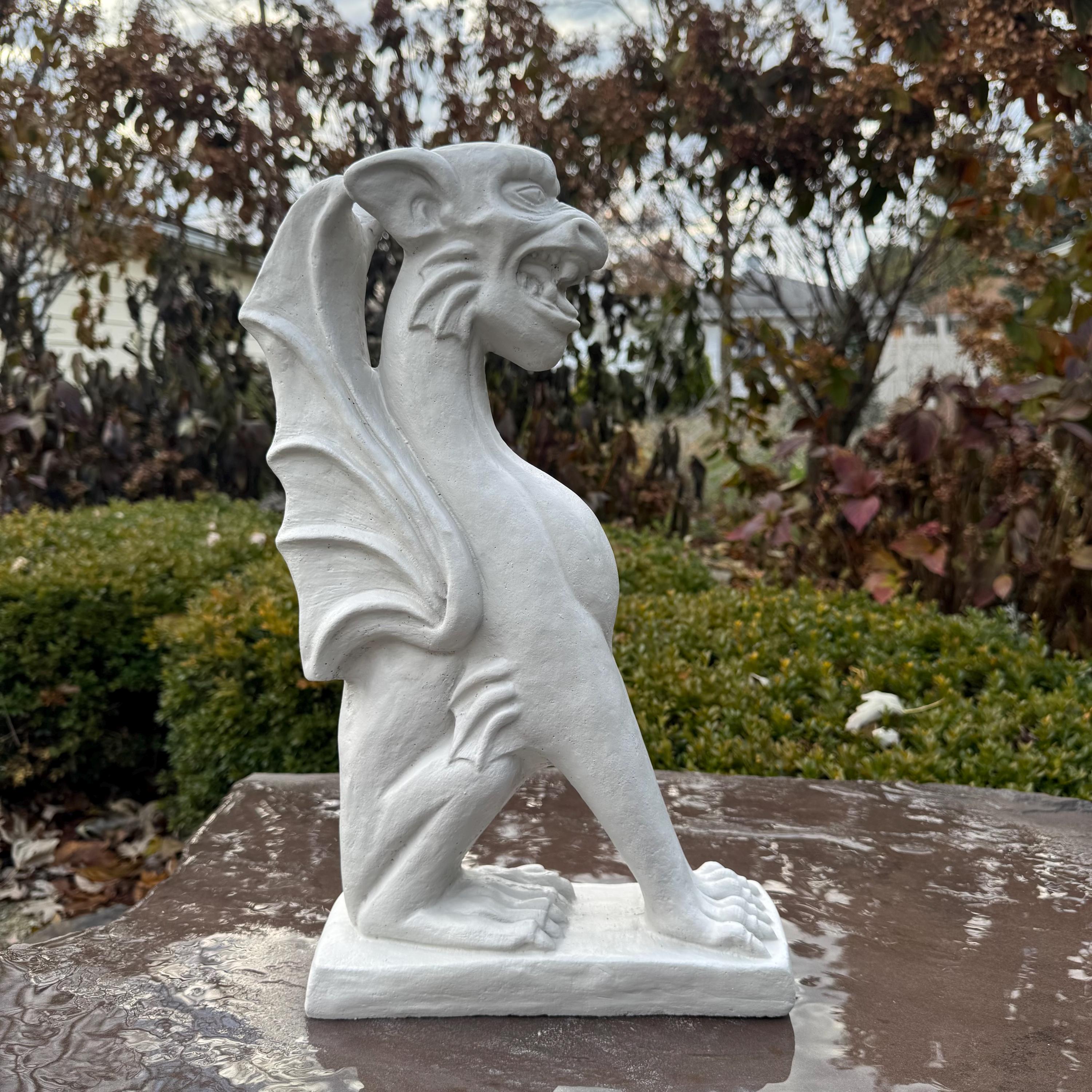 Gargoyle Statue - Concrete Garden Decor - Gothic Home and Patio Decoration