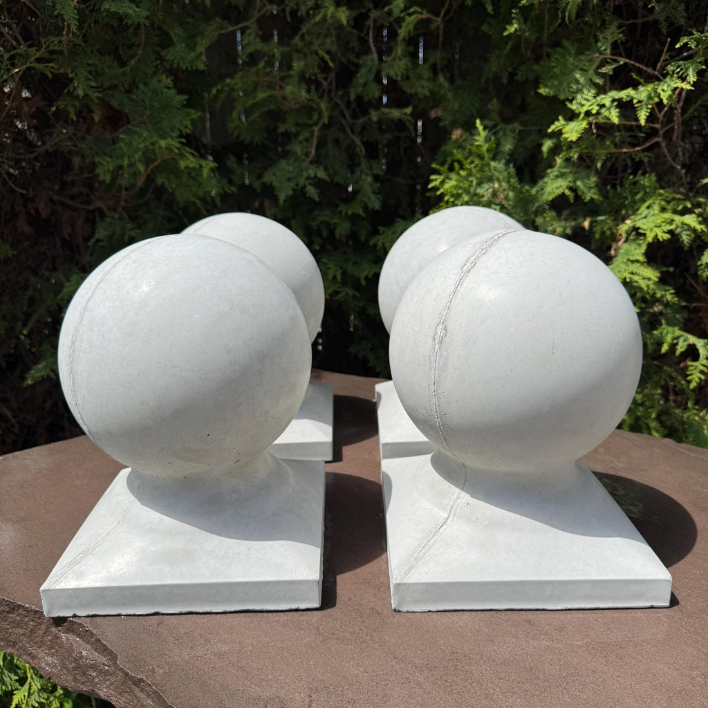 11 Inch Concrete Garden Ball Statue - Cement Sphere Architectural Yard Decor Ornament Lawn Art Gift