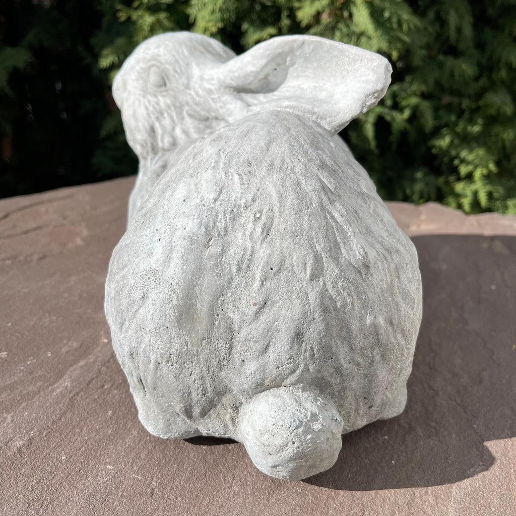Concrete Rabbit Garden Statue 11" Modern Bunny Sculpture Outdoor Yard Art Lawn Ornament Animal Decor
