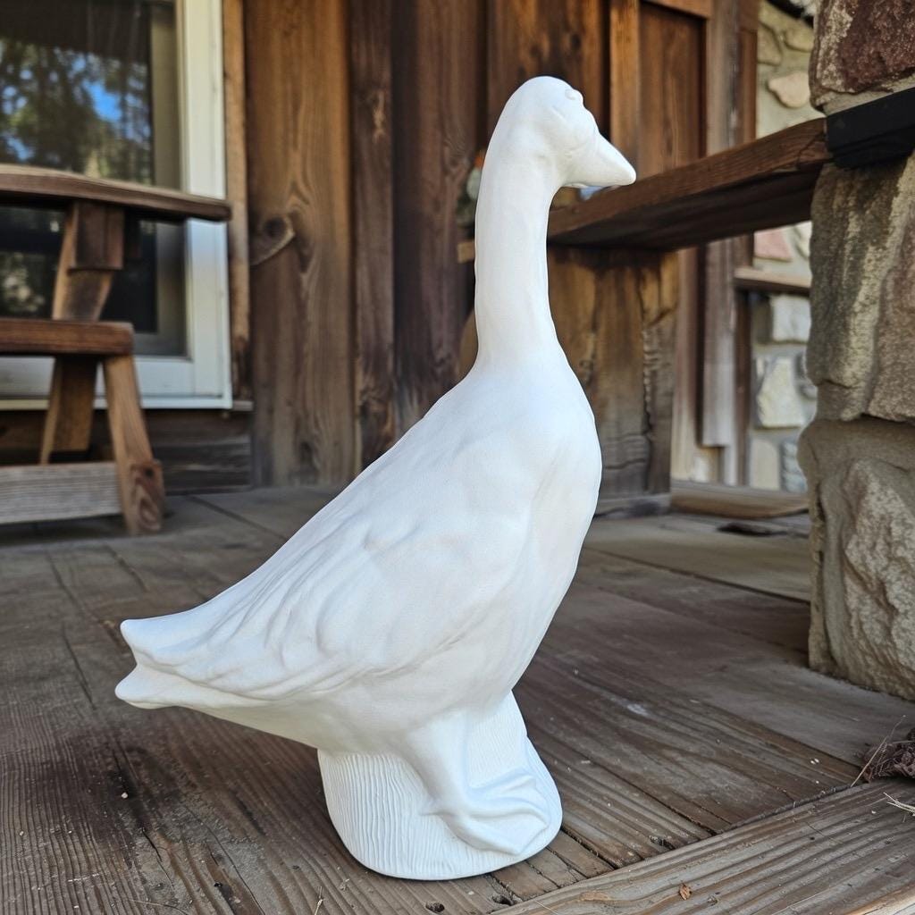 Cement Yard Goose Statuary 17.5" Concrete Goose Statue Near me